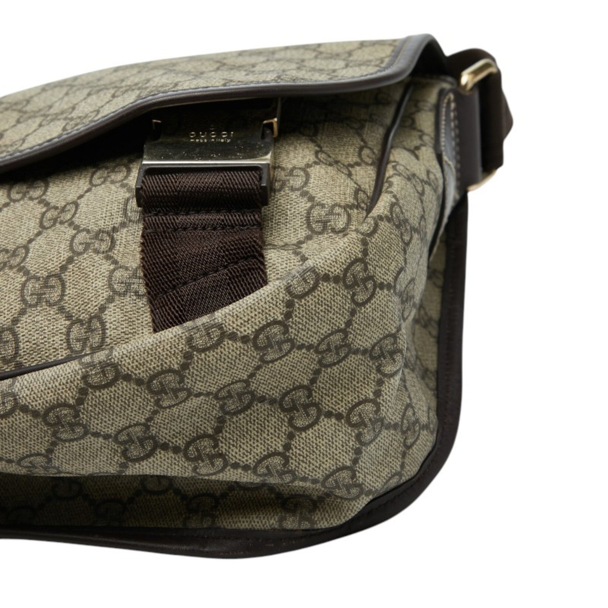 Gucci Beige Pvc Leather Shoulder Bag (Pre-Owned)