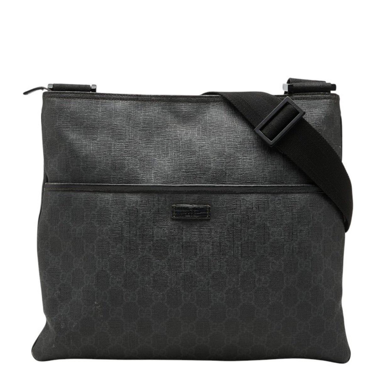 Gucci Black Gray Gg Supreme Shoulder Bag (Pre-Owned)