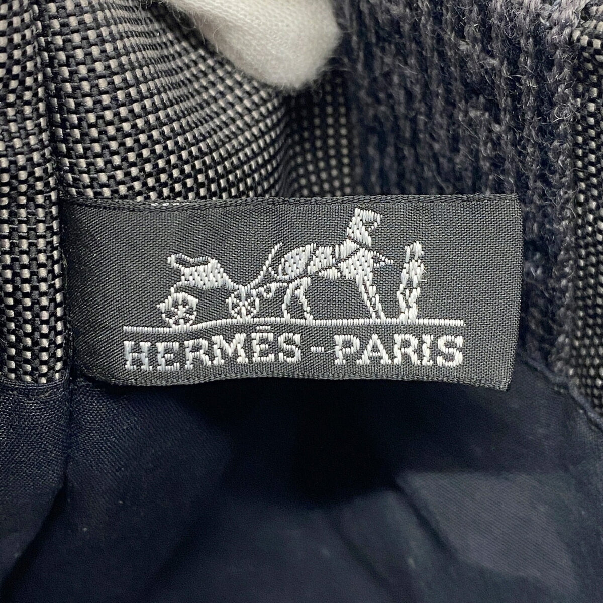 Hermes Gray Nylon Shoulder Bag (Pre-Owned)