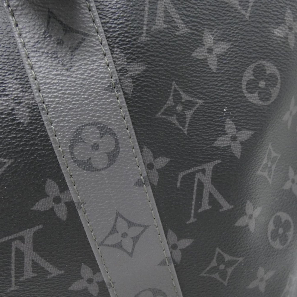 Louis Vuitton Black Gris Coated Canvas Handbag Pouch (Pre-Owned)