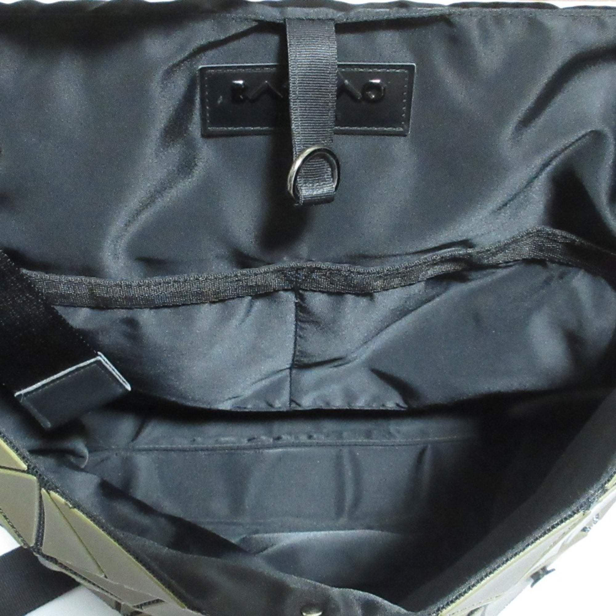 Bao Bao Issey Miyake Khaki Vinyl Polyester Nylon Brass Polyurethane Shoulder Bag (Pre-Owned)