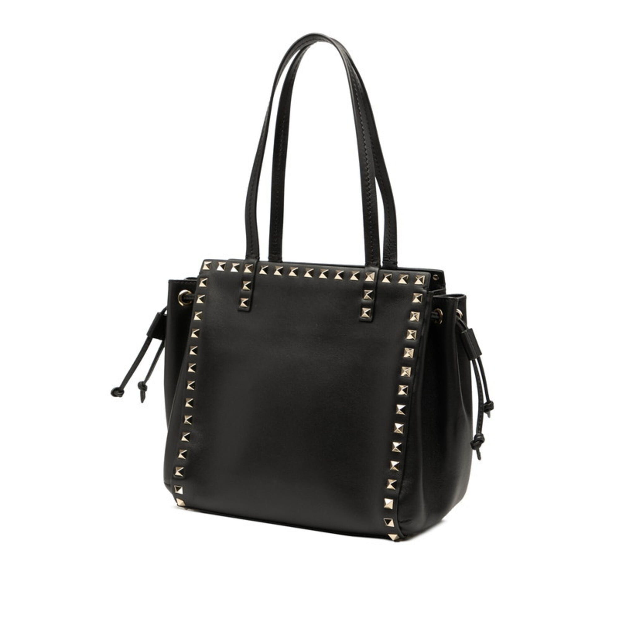Valentino Black Leather Handbag Shoulder Bag (Pre-Owned)