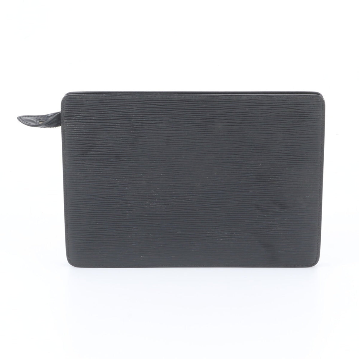 Louis Vuitton Noir Leather Clutch Bag Pochette Pouch (Pre-Owned)