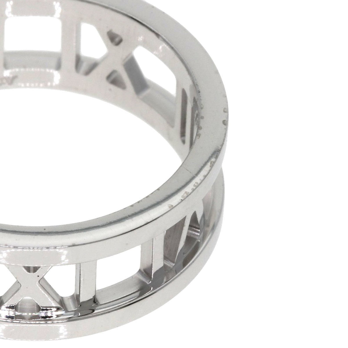 Tiffany Atlas White Gold (18K) Band Ring (Pre-Owned)