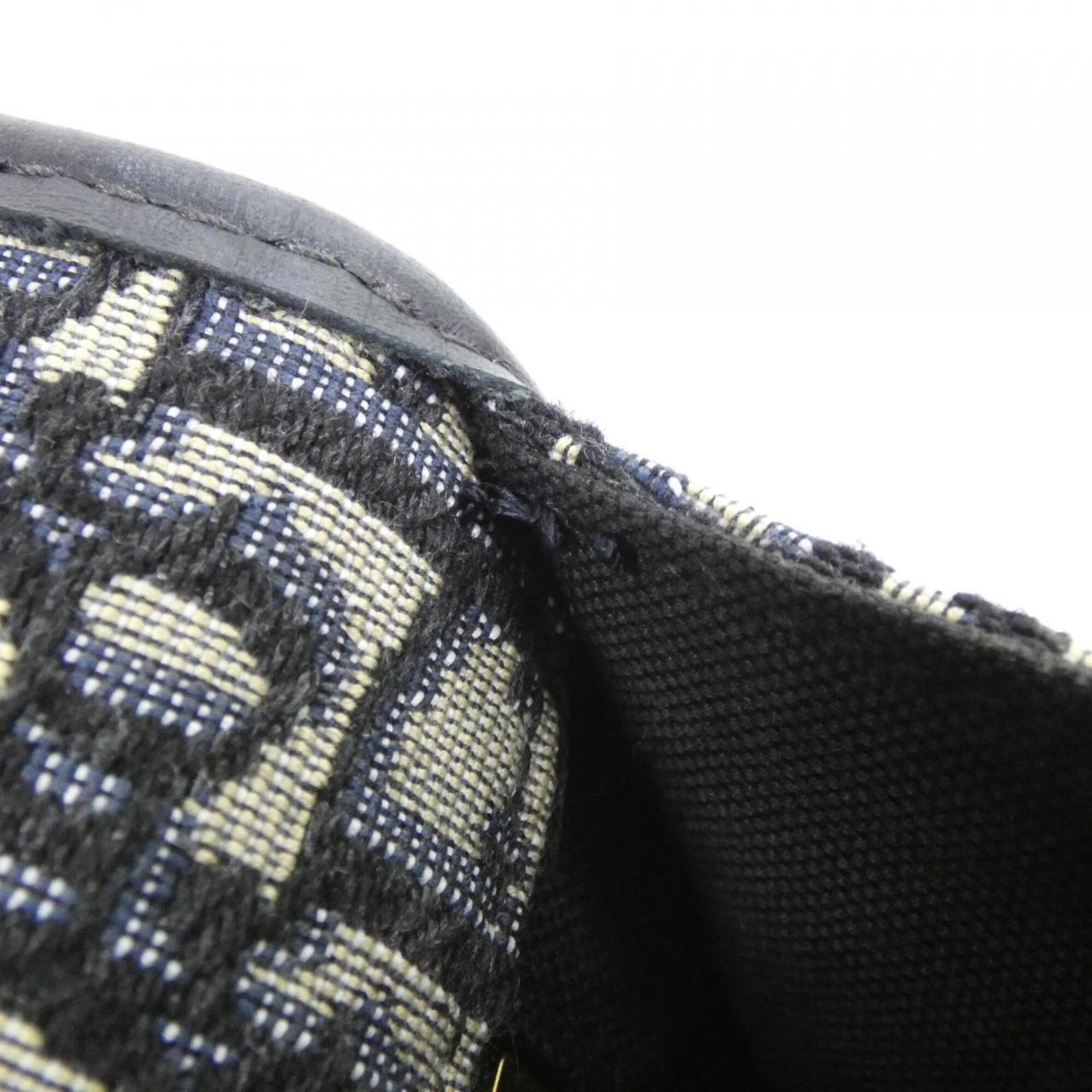 Christian Dior Blue Canvas Shoulder Bag (Pre-Owned)