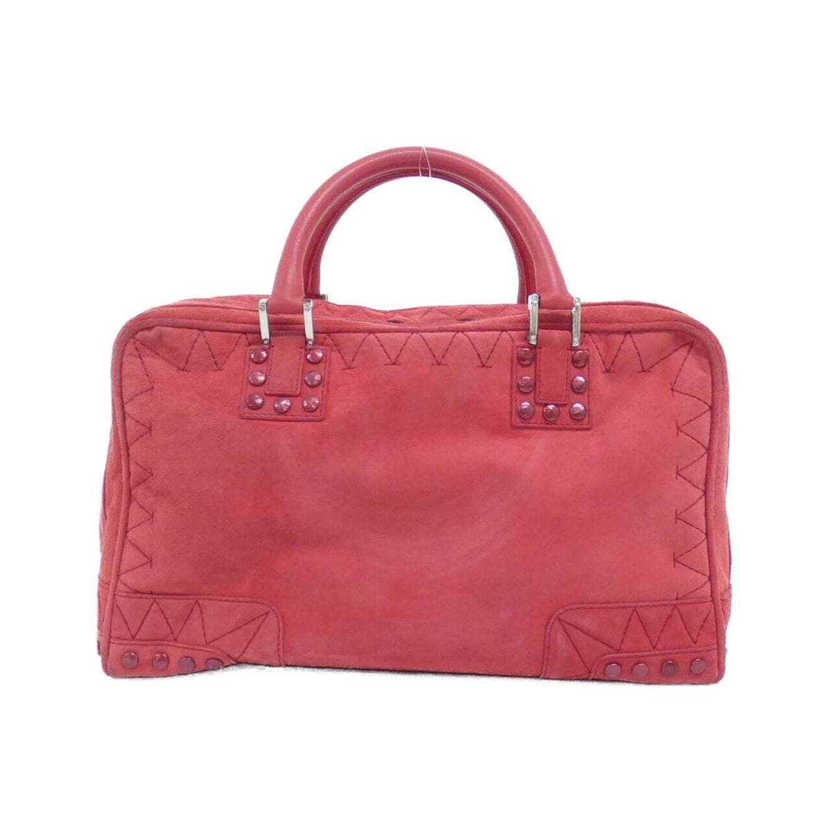 Loewe Red Color White Suede Handbag (Pre-Owned)