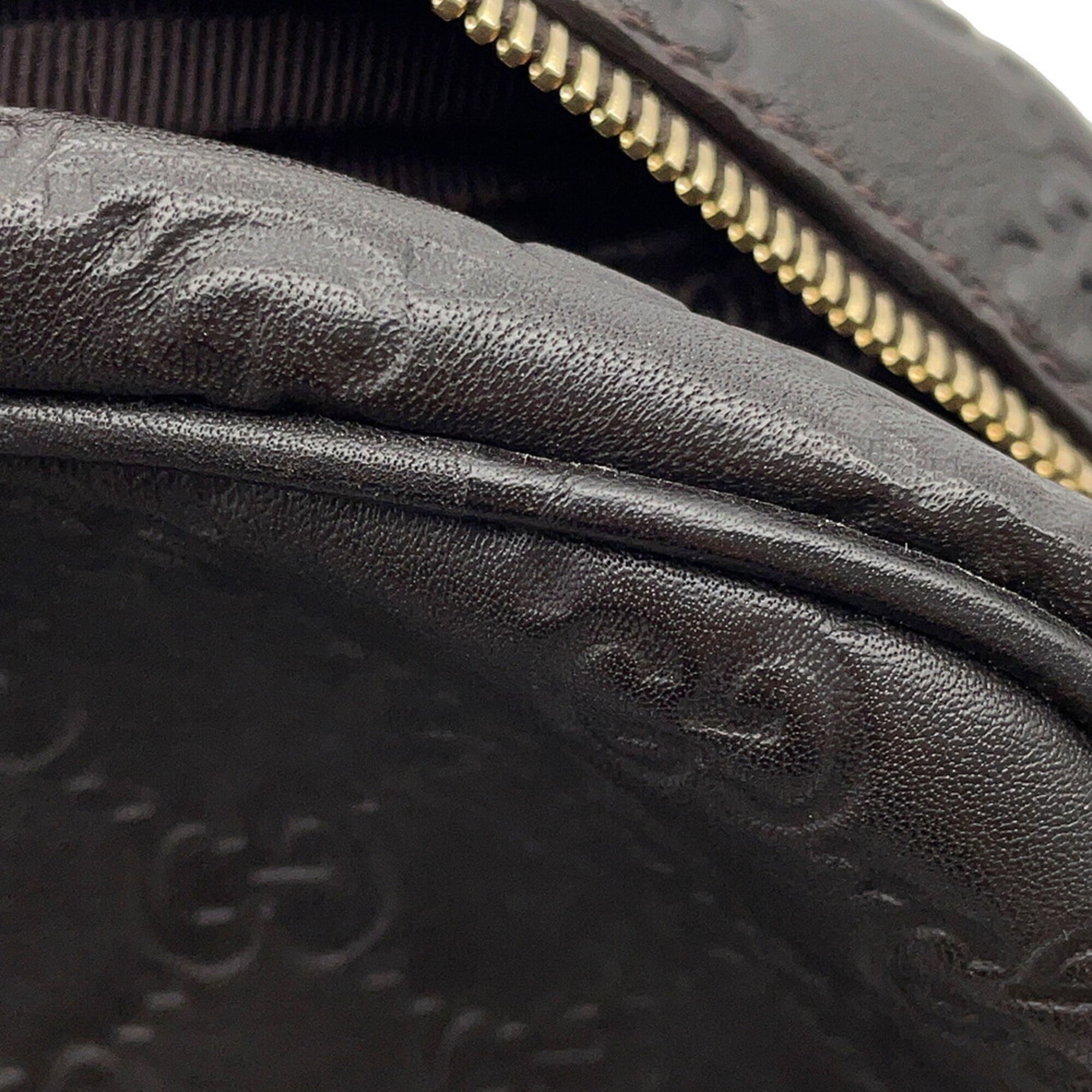 Gucci Dark Brown Leather Shoulder Bag (Pre-Owned)