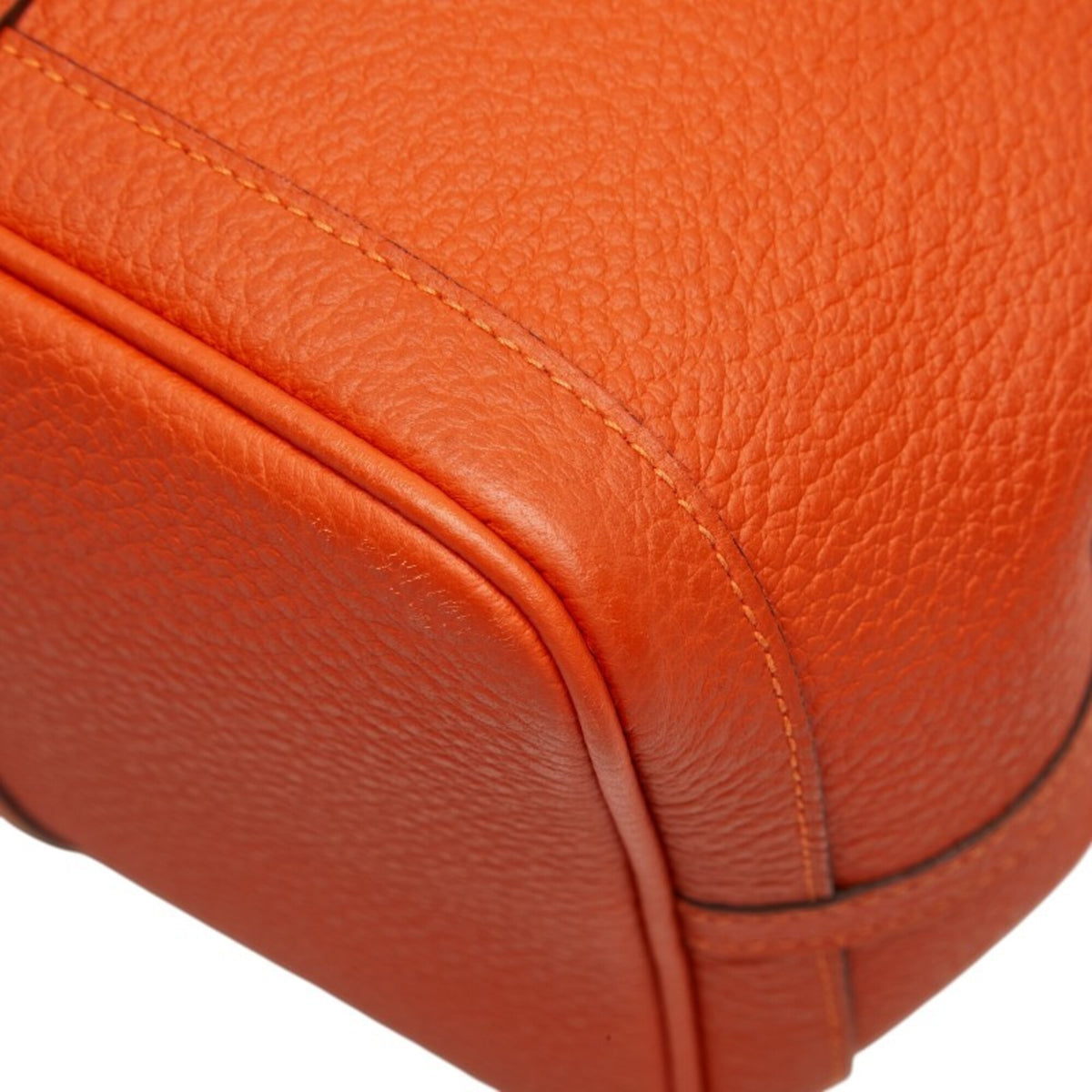 Hermes Capucine Orange Country Leather Handbag Tote Bag (Pre-Owned)