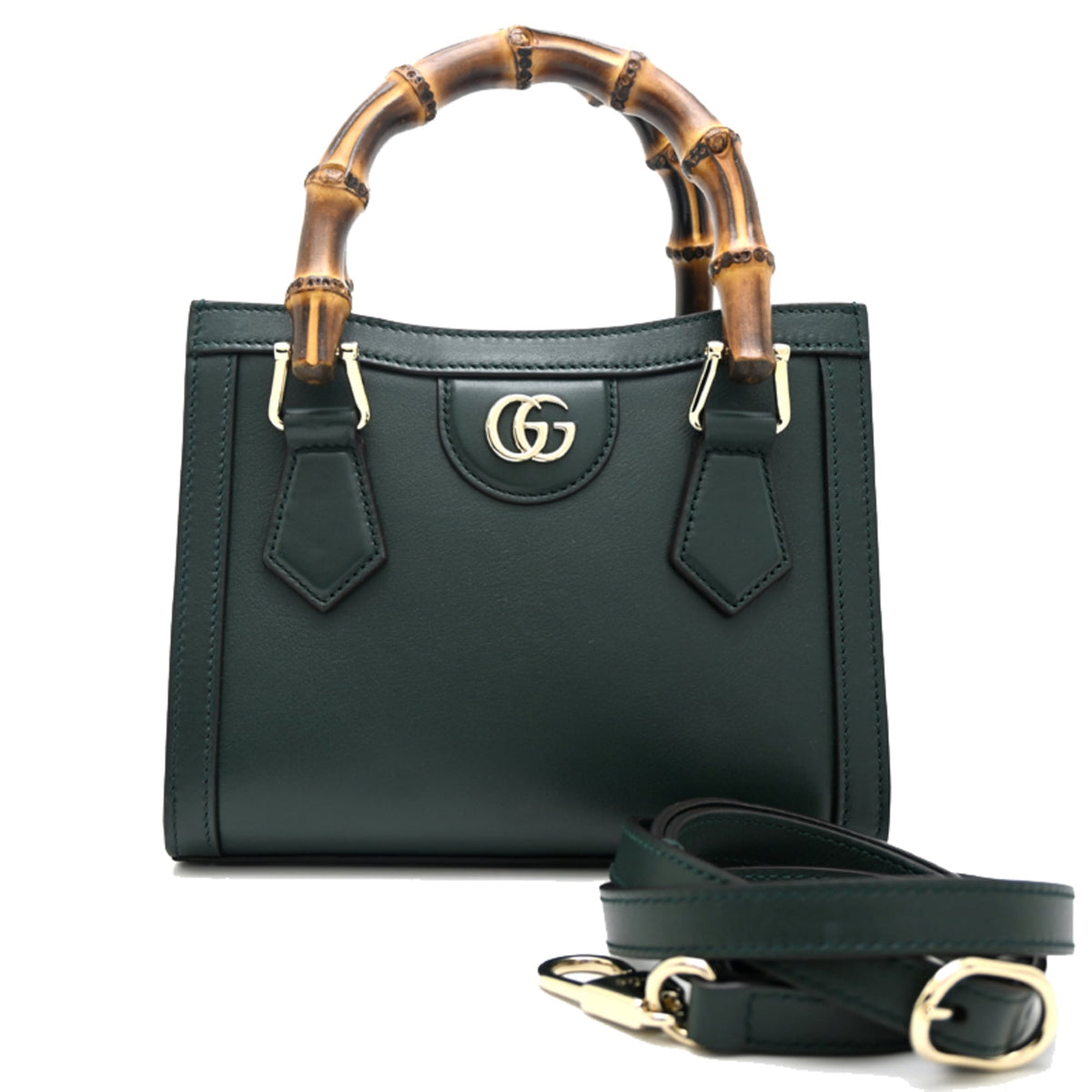 Gucci Green Leather Handbag (Pre-Owned)