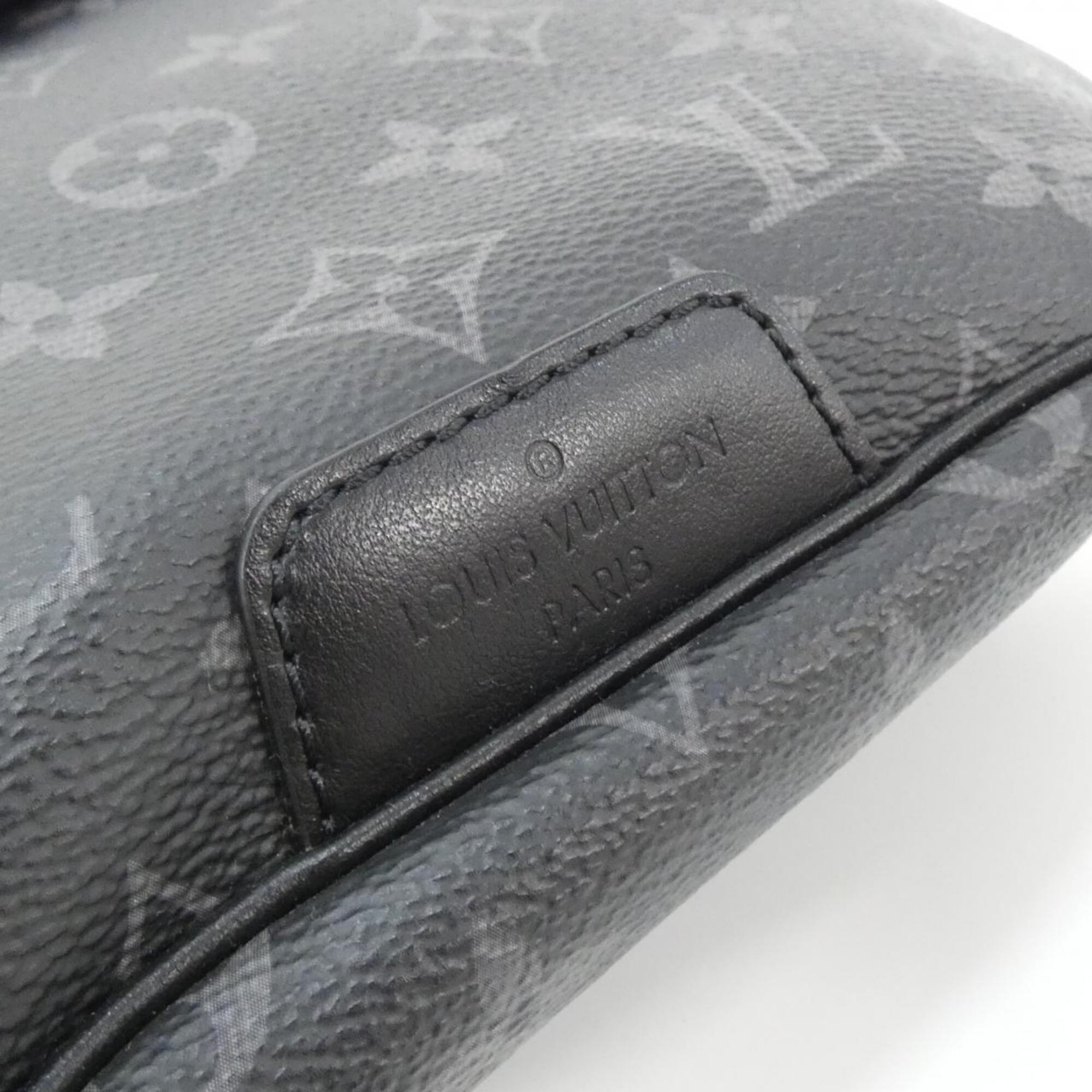 Louis Vuitton Black Coated Canvas Shoulder Bag Sling Bag (Pre-Owned)