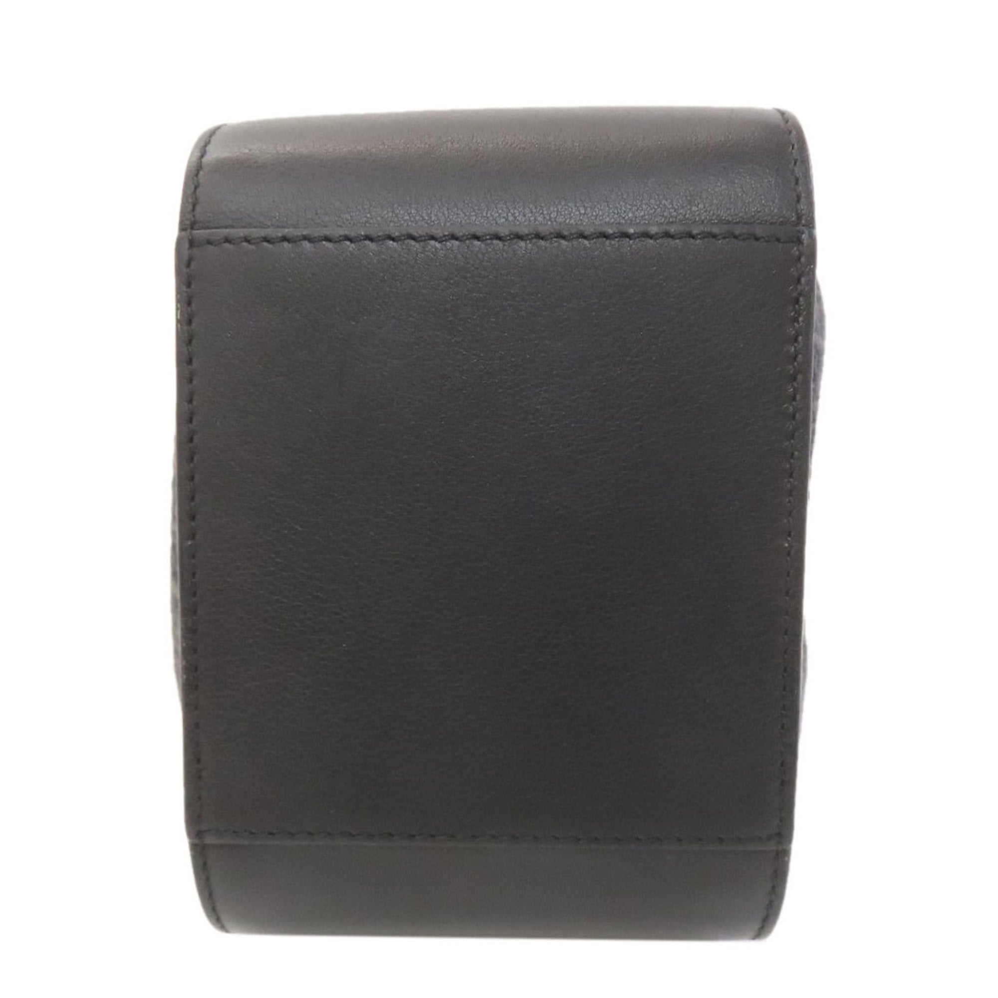 Loewe Black Canvas Leather Handbag (Pre-Owned)