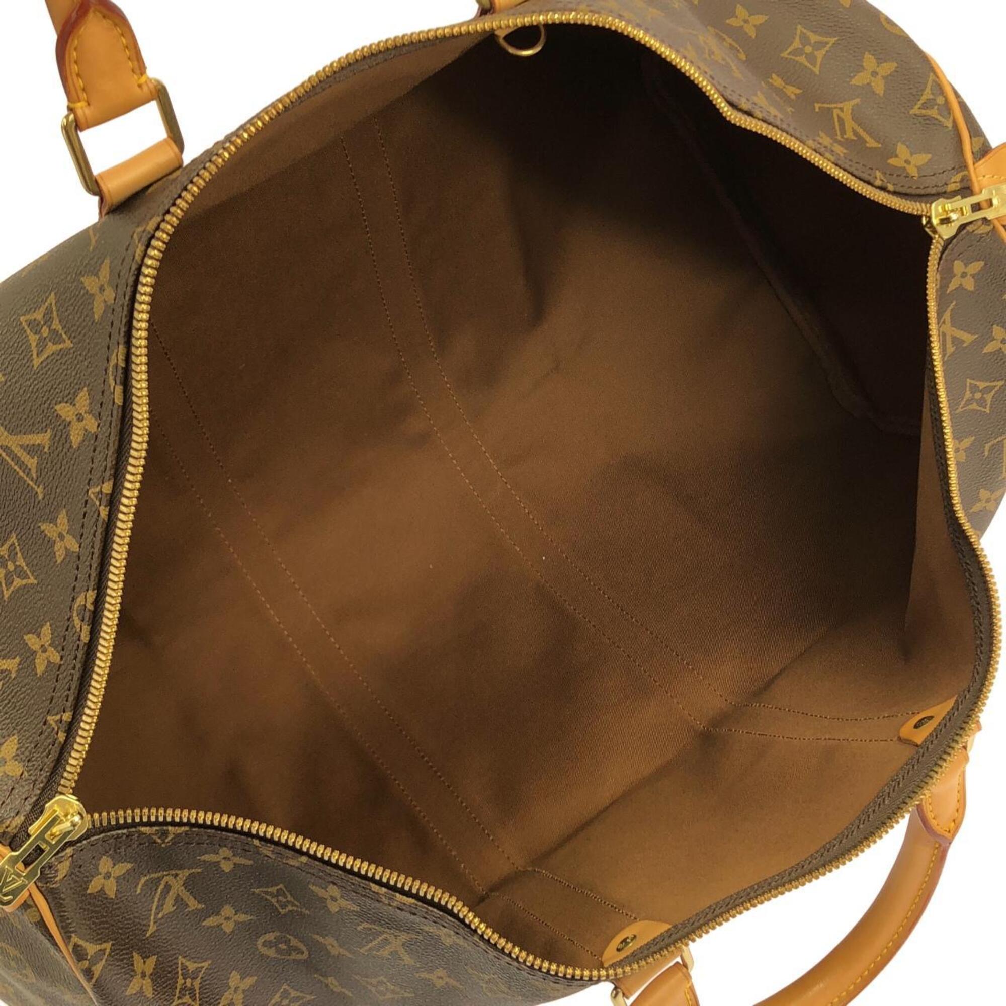 Louis Vuitton Monogram Marron Coated Canvas Boston Bag (Pre-Owned)