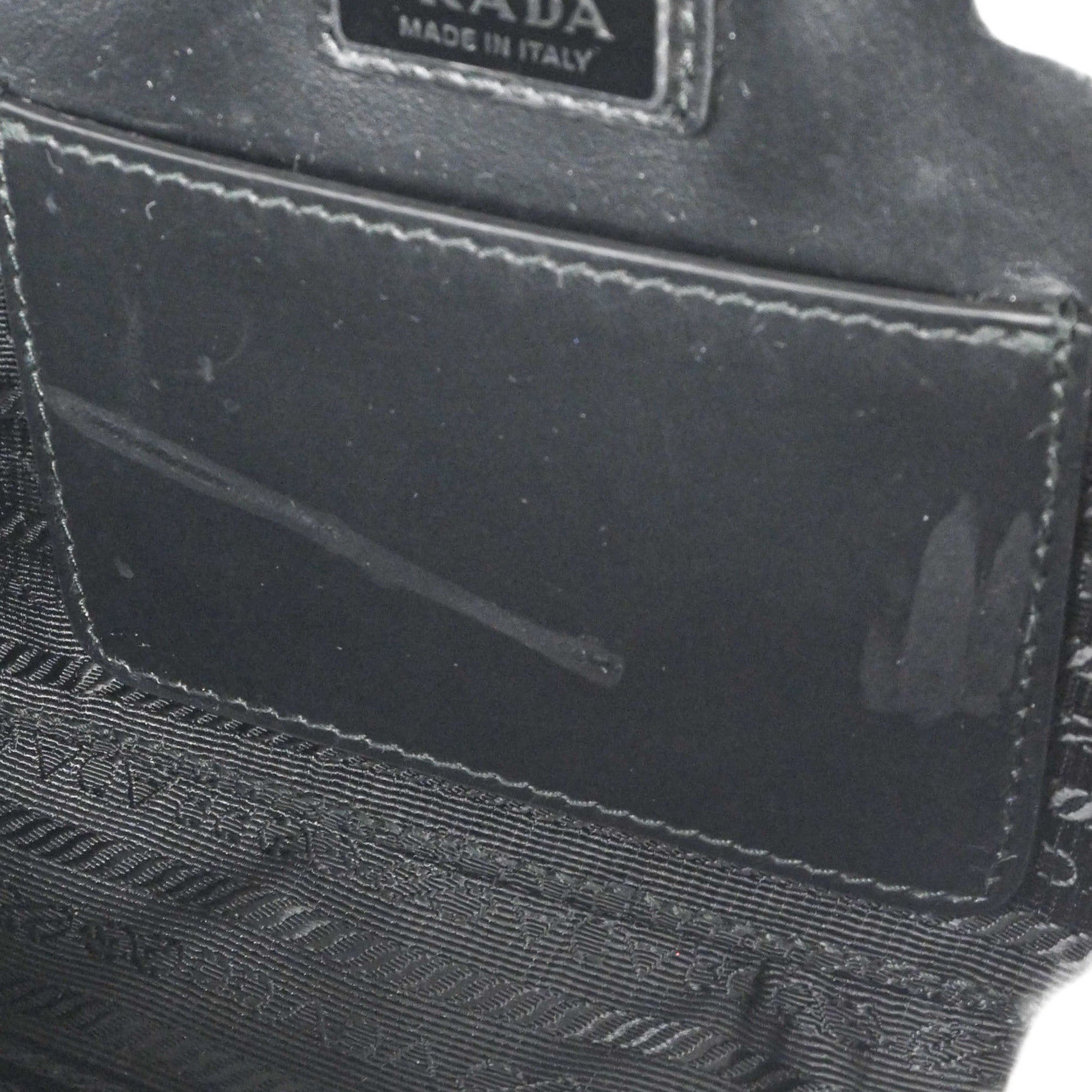 Prada Black Saffiano Triangle Shoulder Bag (Pre-Owned)