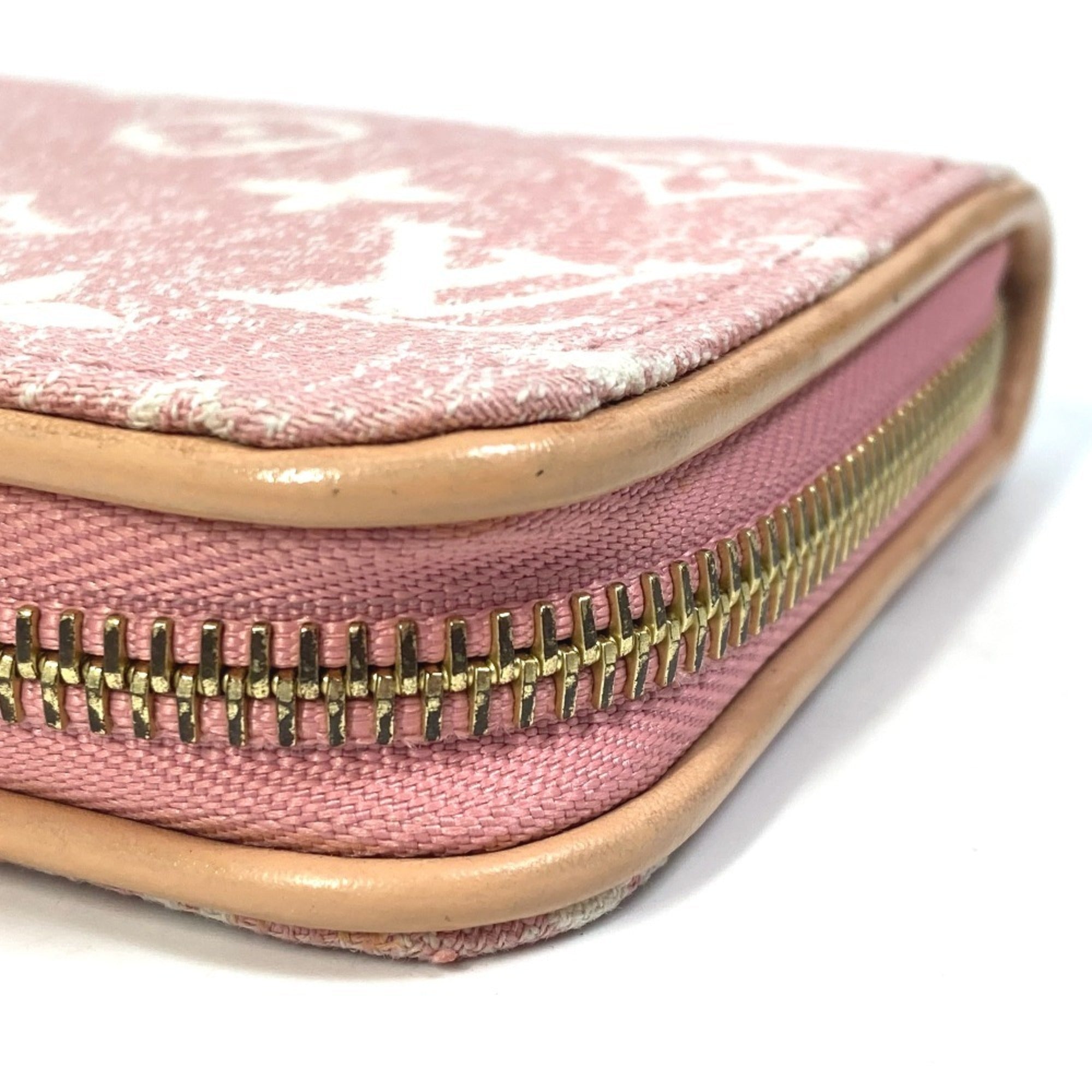 Louis Vuitton Monogram Denim Pink Monogram Denim Long Wallet (Bi-Fold) (Pre-Owned)