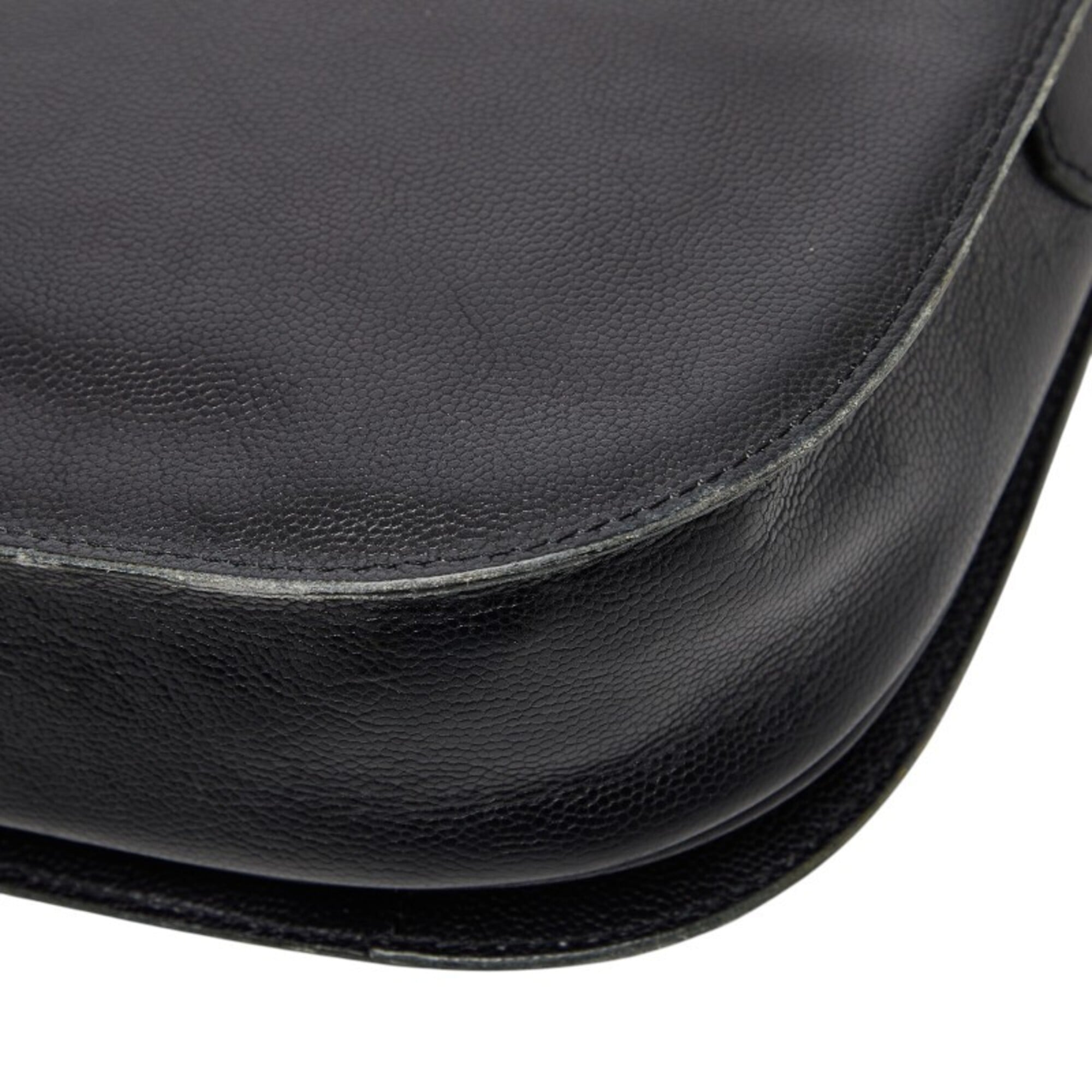 Saint Laurent Black Leather Shoulder Bag (Pre-Owned)