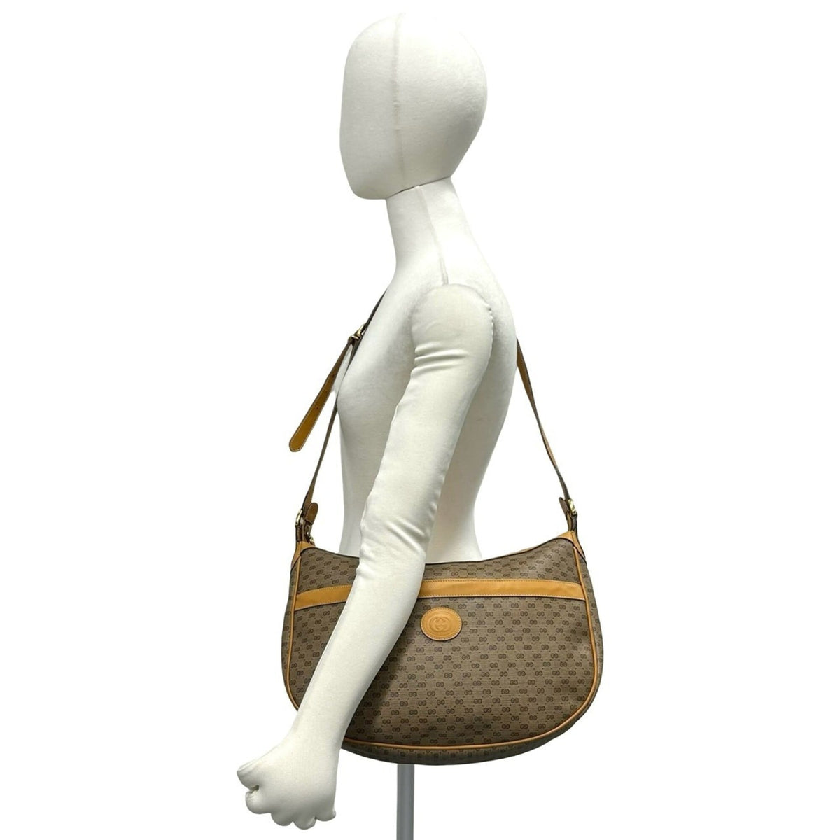 Gucci Brown Pvc Leather Pochette Shoulder Bag (Pre-Owned)