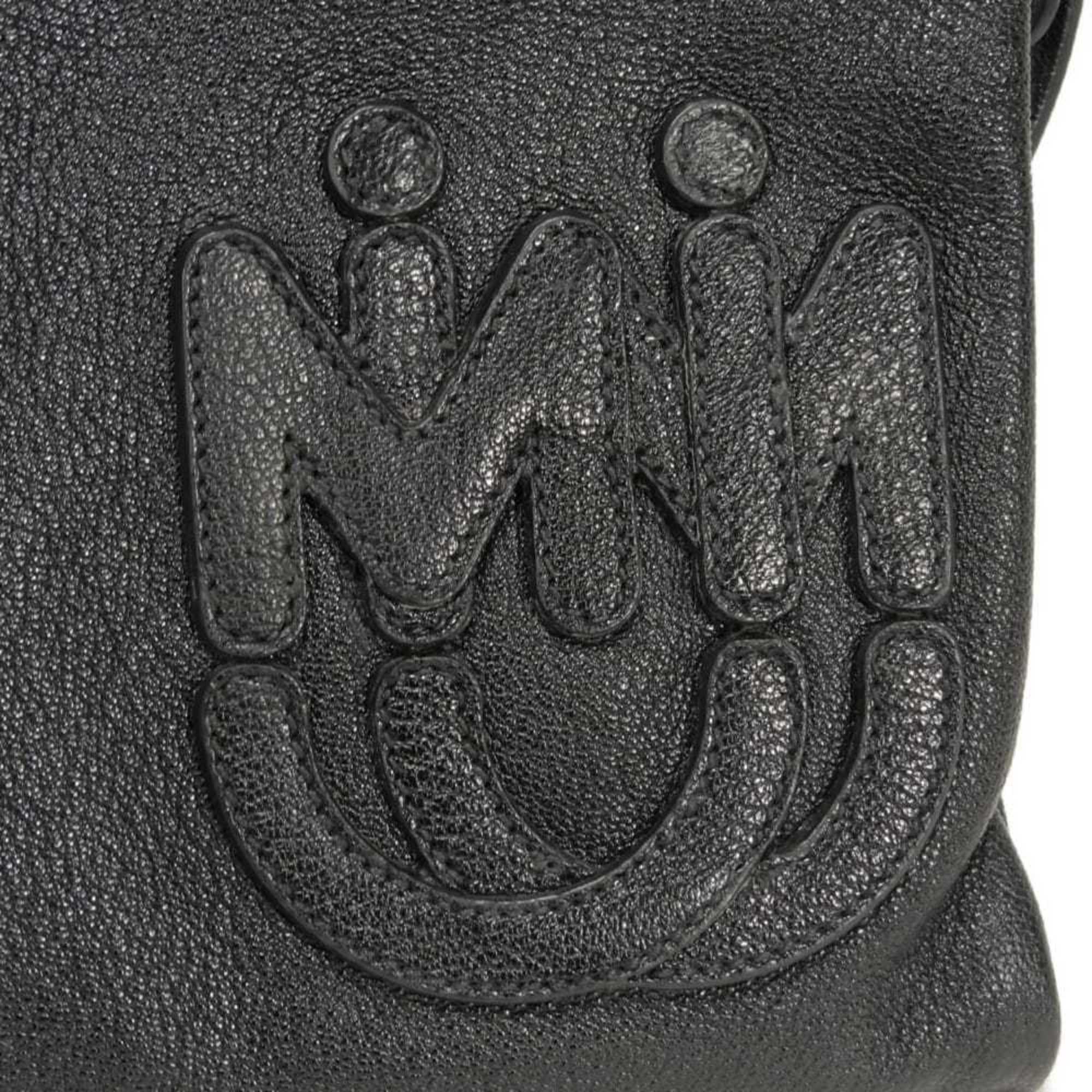 Miu Miu Black Leather Clutch Bag Pochette Shoulder Bag (Pre-Owned)