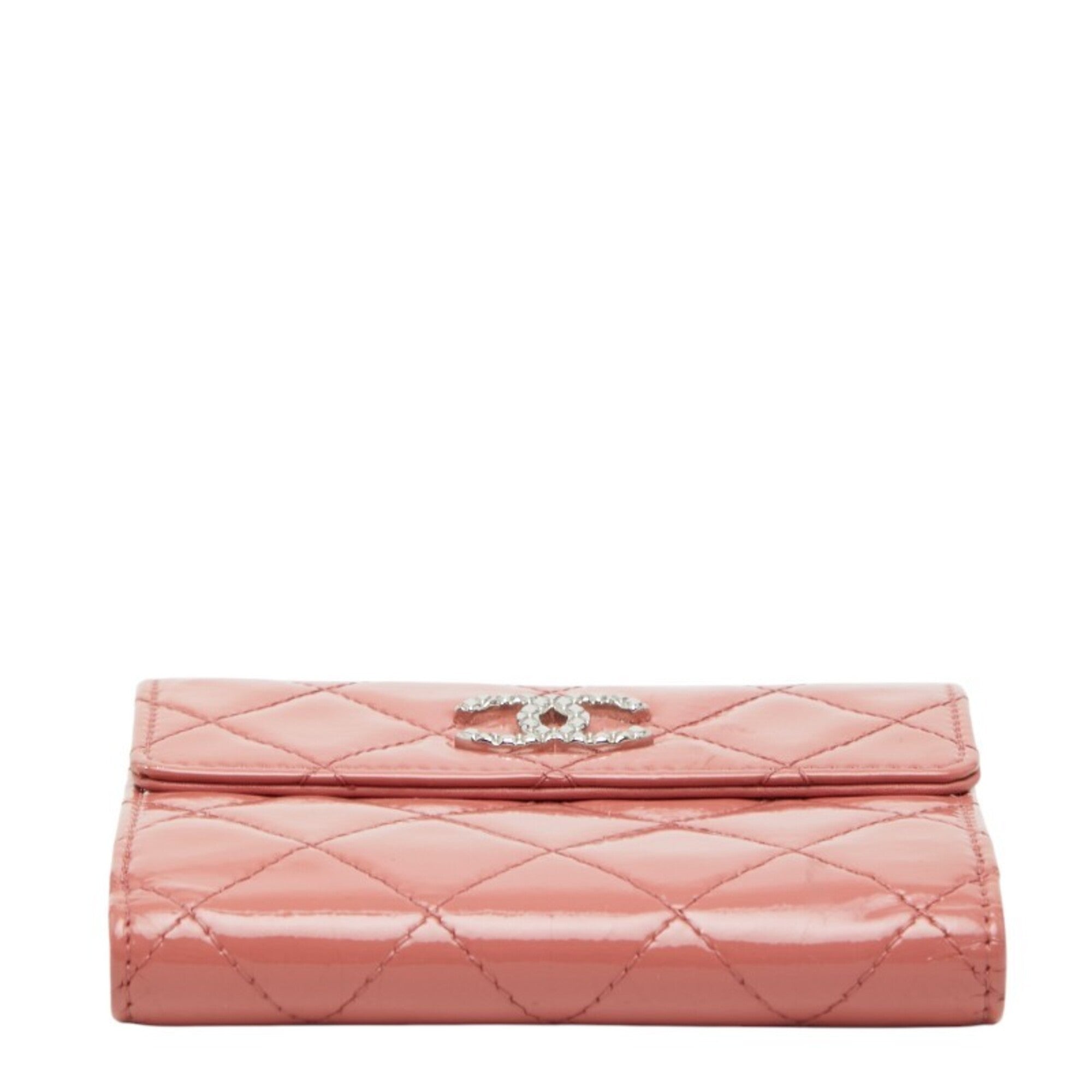 Chanel Pink Patent Leather Wallet (Bi-Fold) (Pre-Owned)