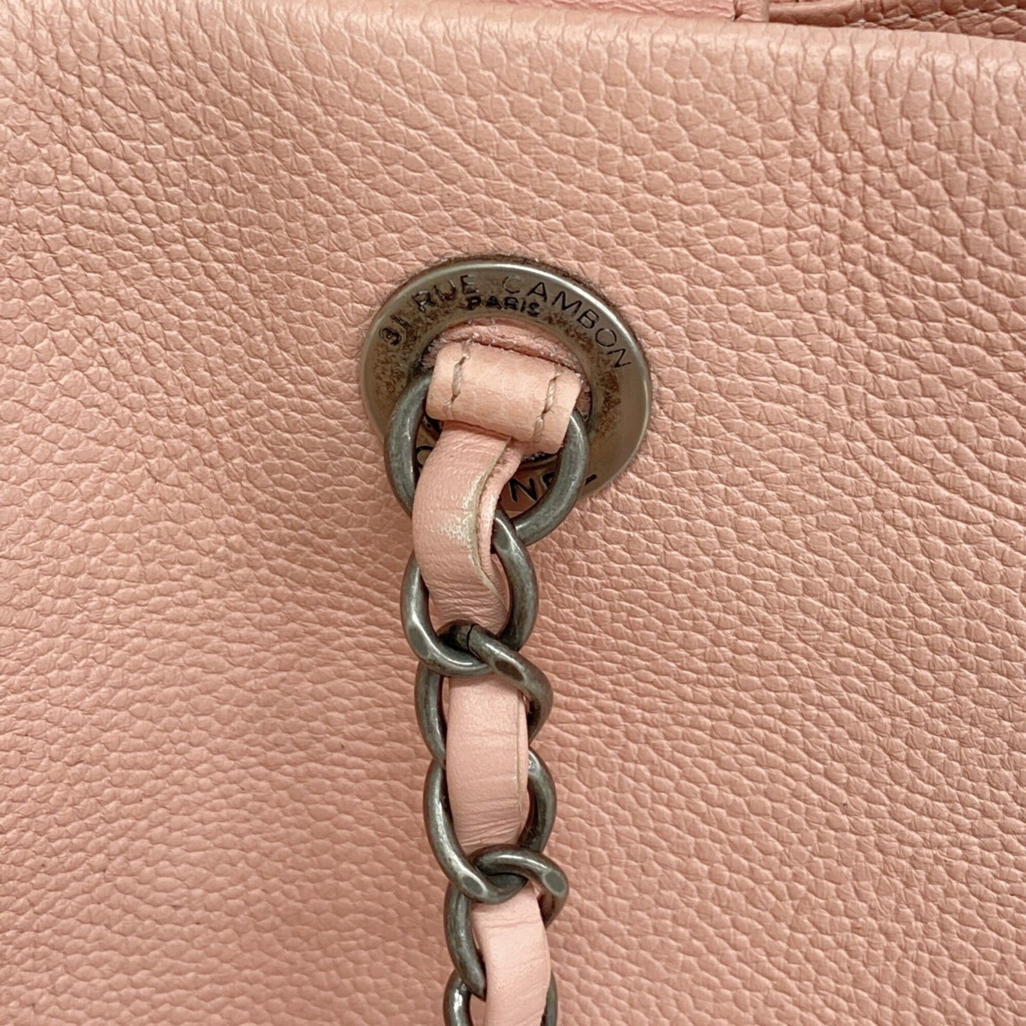 Chanel Pink Grained Calfskin Tote Bag (Pre-Owned)