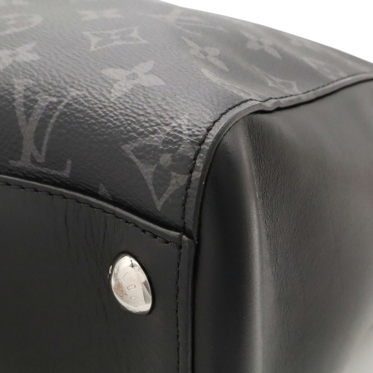Louis Vuitton Black Gray Monogram Eclipse Leather Handbag Tote Bag (Pre-Owned)