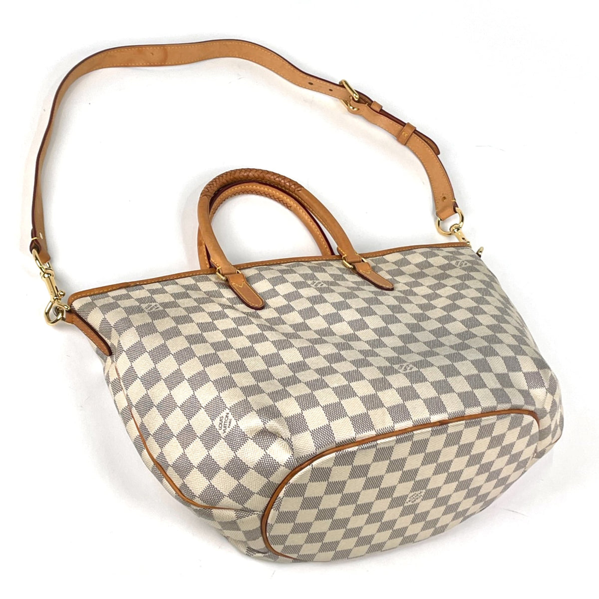 Louis Vuitton White Damier Azur Handbag (Pre-Owned)