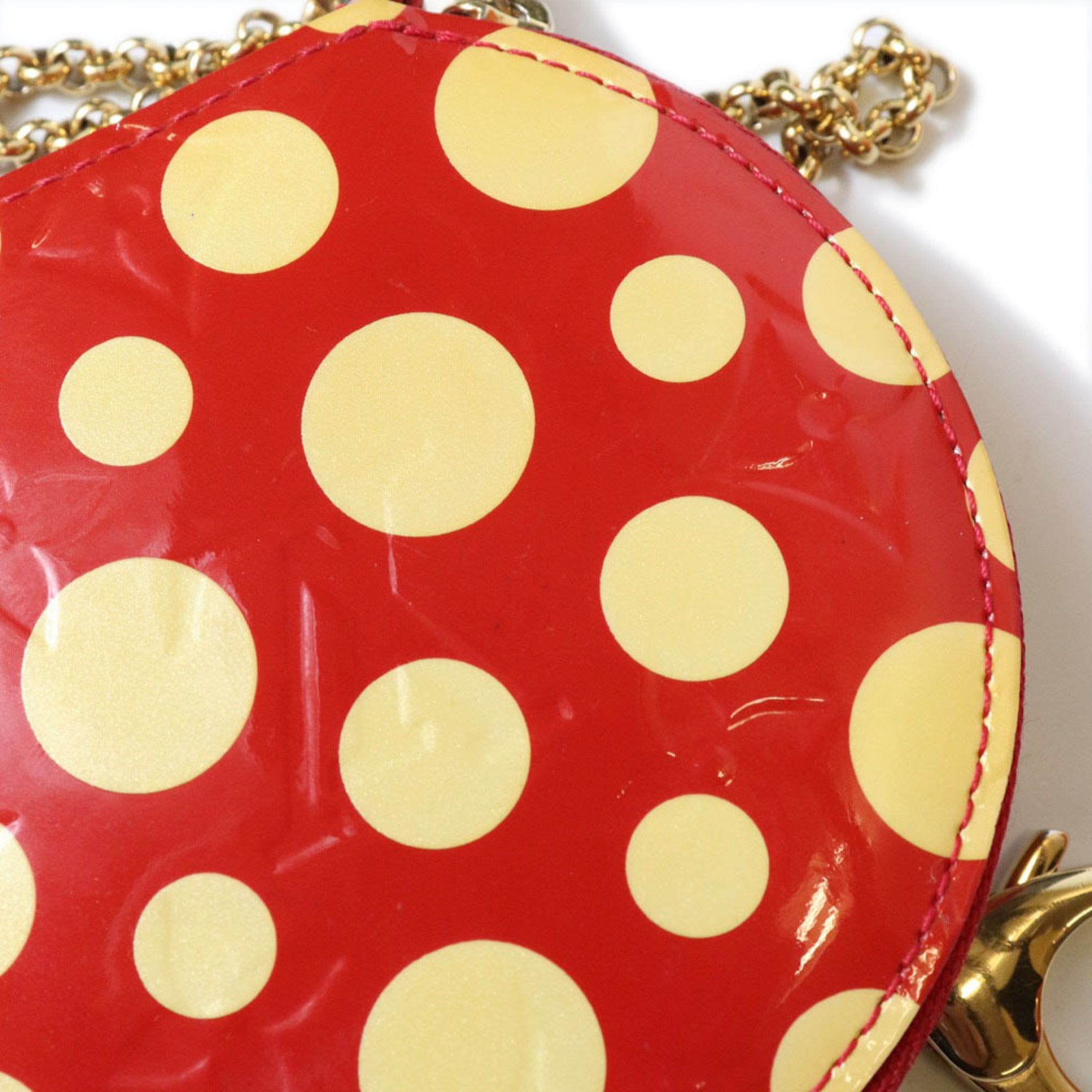 Louis Vuitton Red Color Monogram Vernis Coin Purse/Coin Case (Pre-Owned)