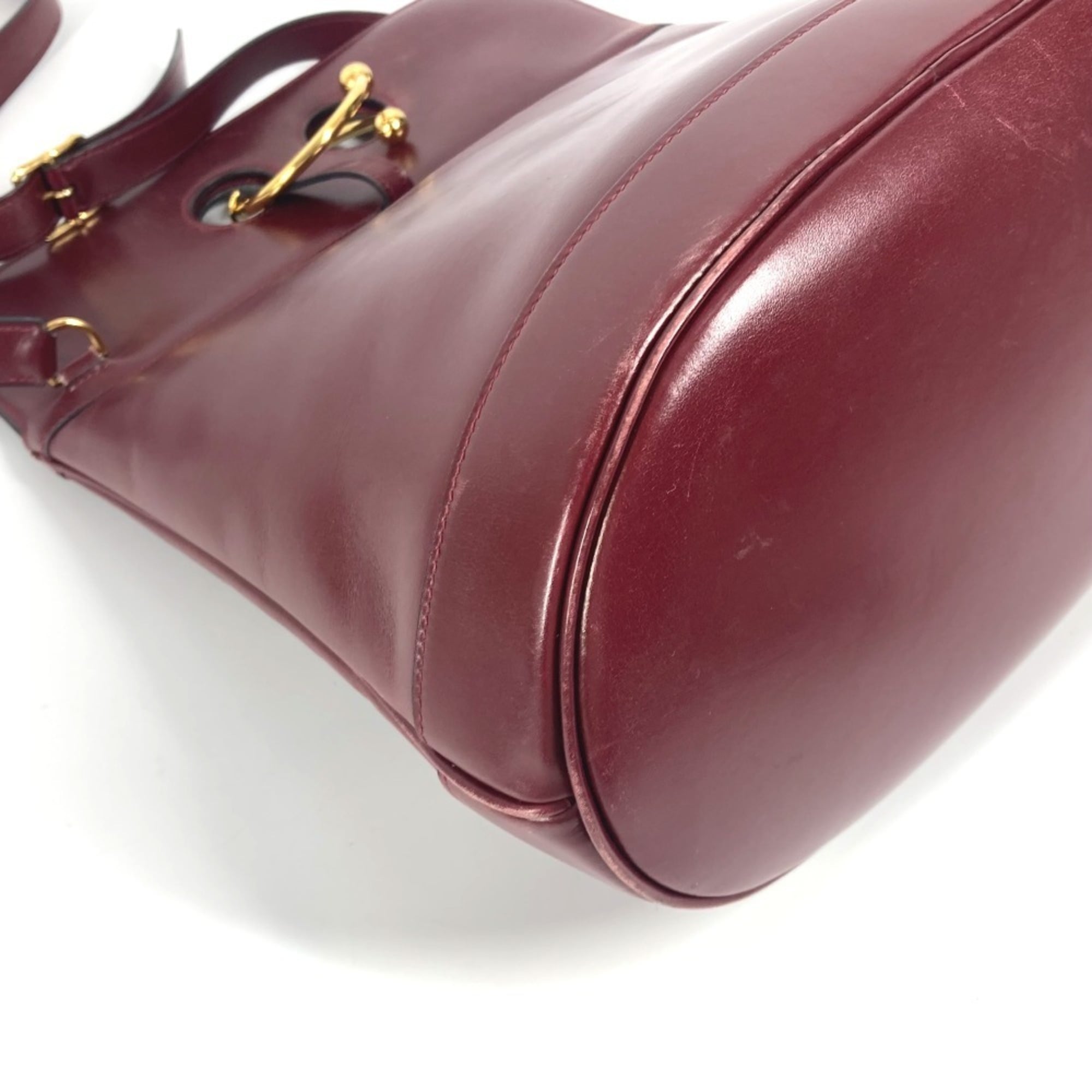Hermes Bordeaux Leather Shoulder Bag (Pre-Owned)