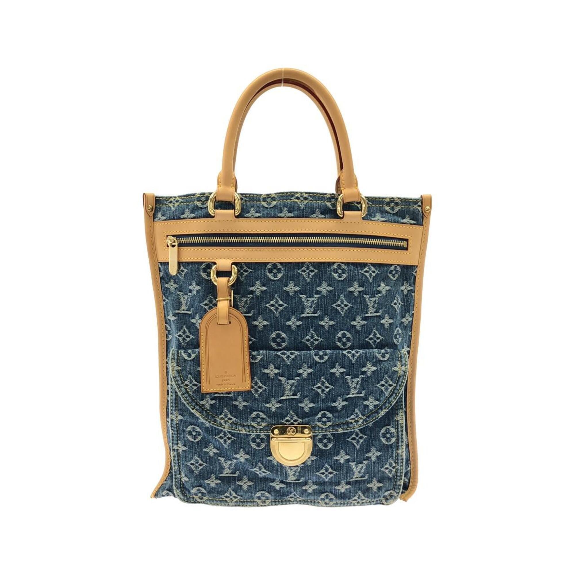 Louis Vuitton Monogram Denim Blue Monogram Denim Handbag (Pre-Owned)