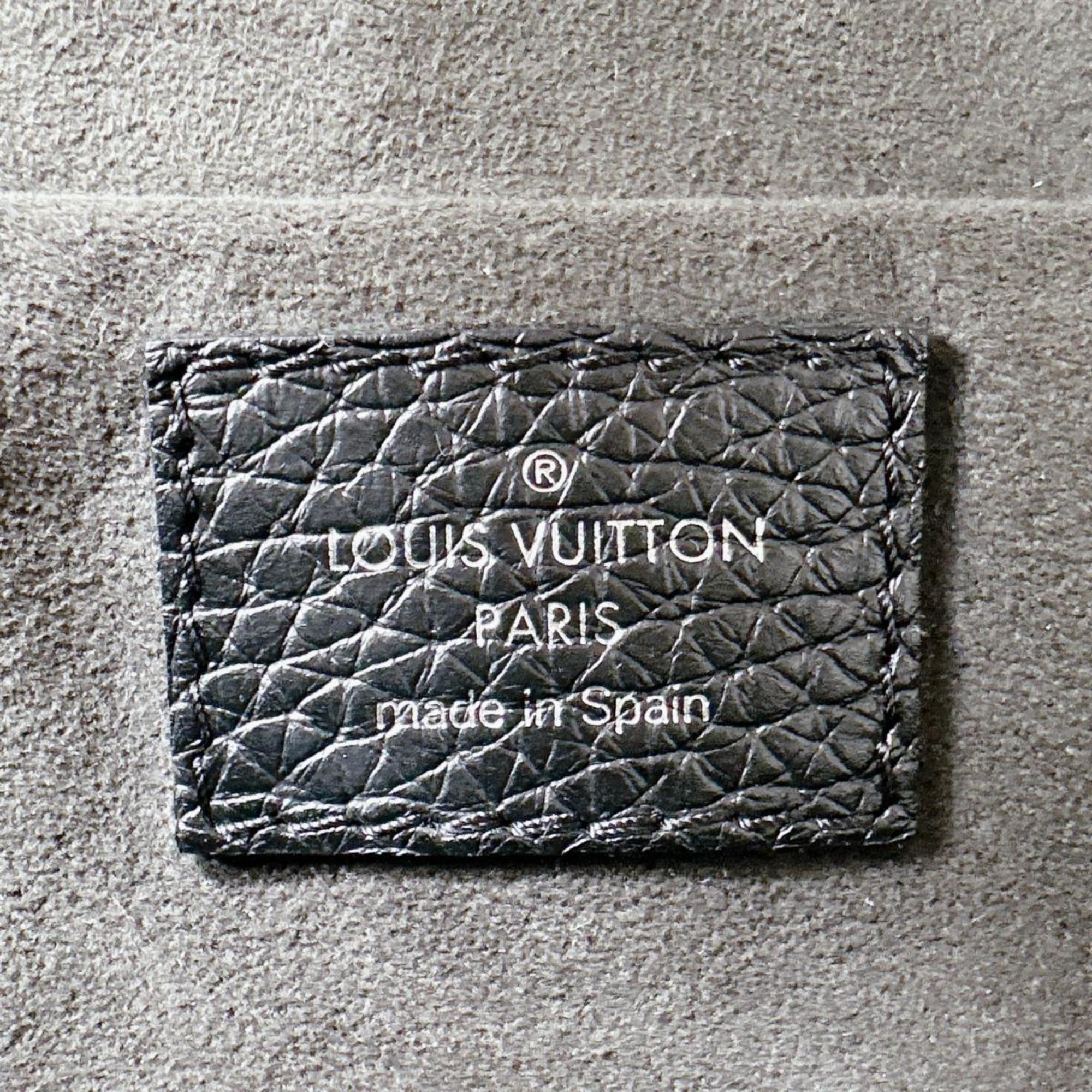 Louis Vuitton Black Noir Leather Briefcase Handbag (Pre-Owned)