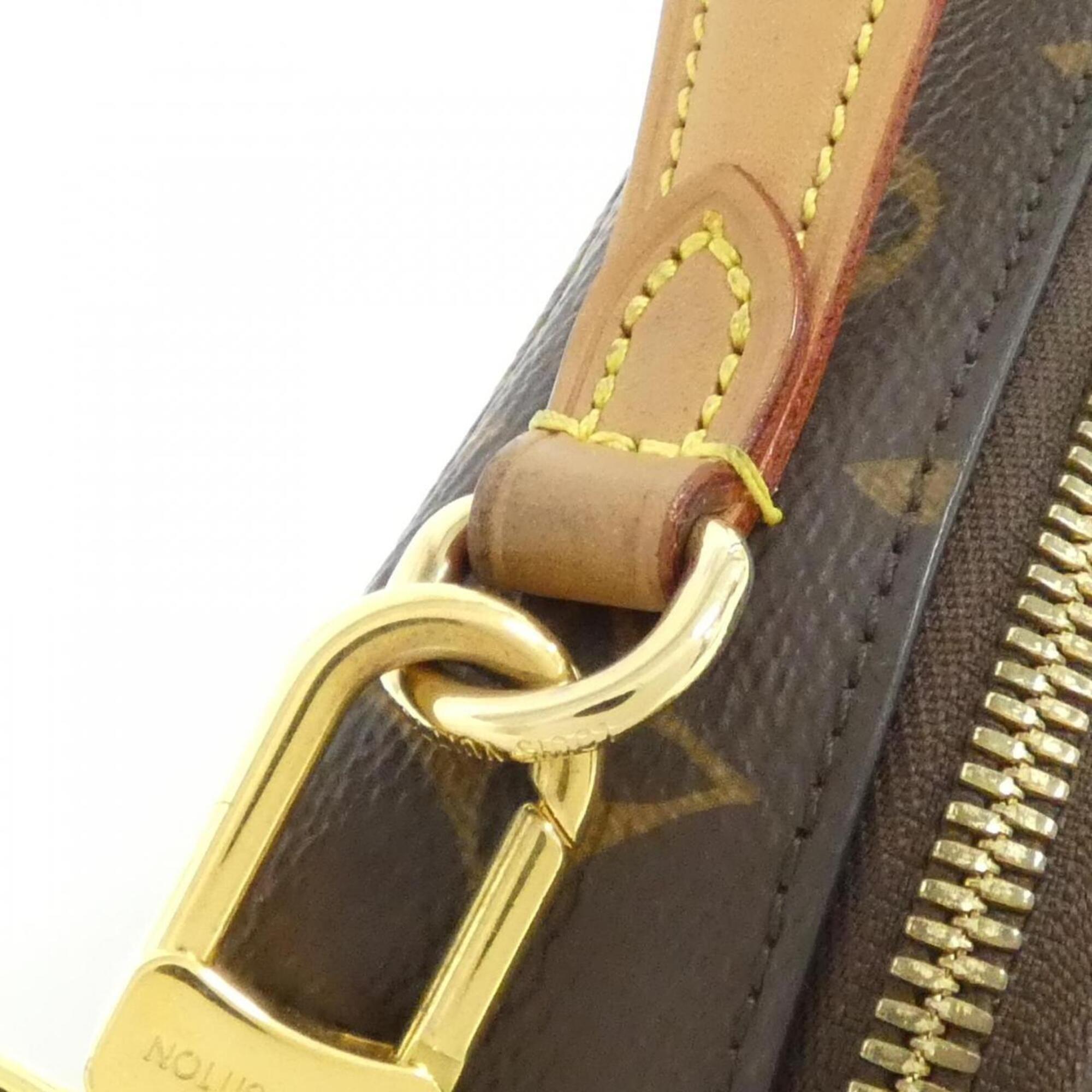 Louis Vuitton Monogram Marron Coated Canvas Pouch Shoulder Bag (Pre-Owned)