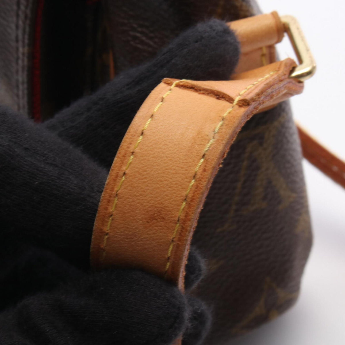 Louis Vuitton Brown Monogram Coated Canvas Leather Handbag Shoulder Bag (Pre-Owned)