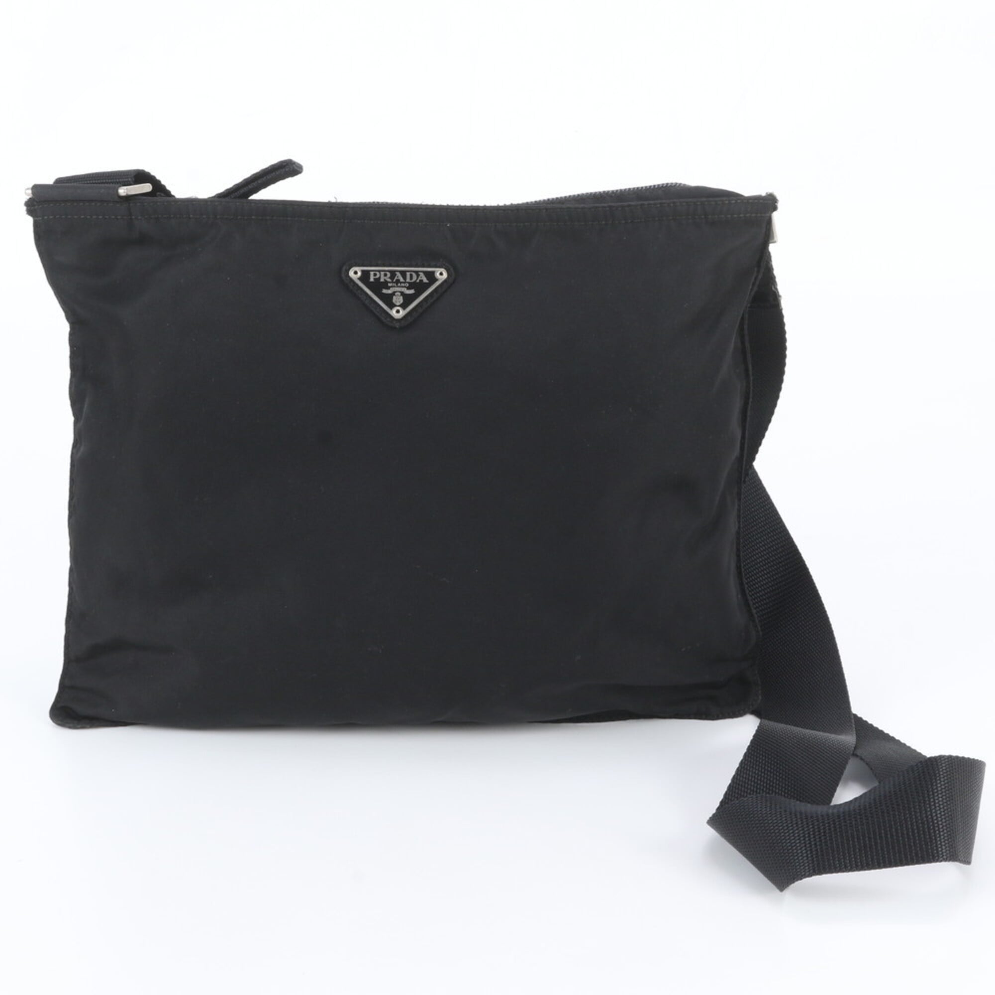 Prada Black Messenger Bag Shoulder Bag (Pre-Owned)