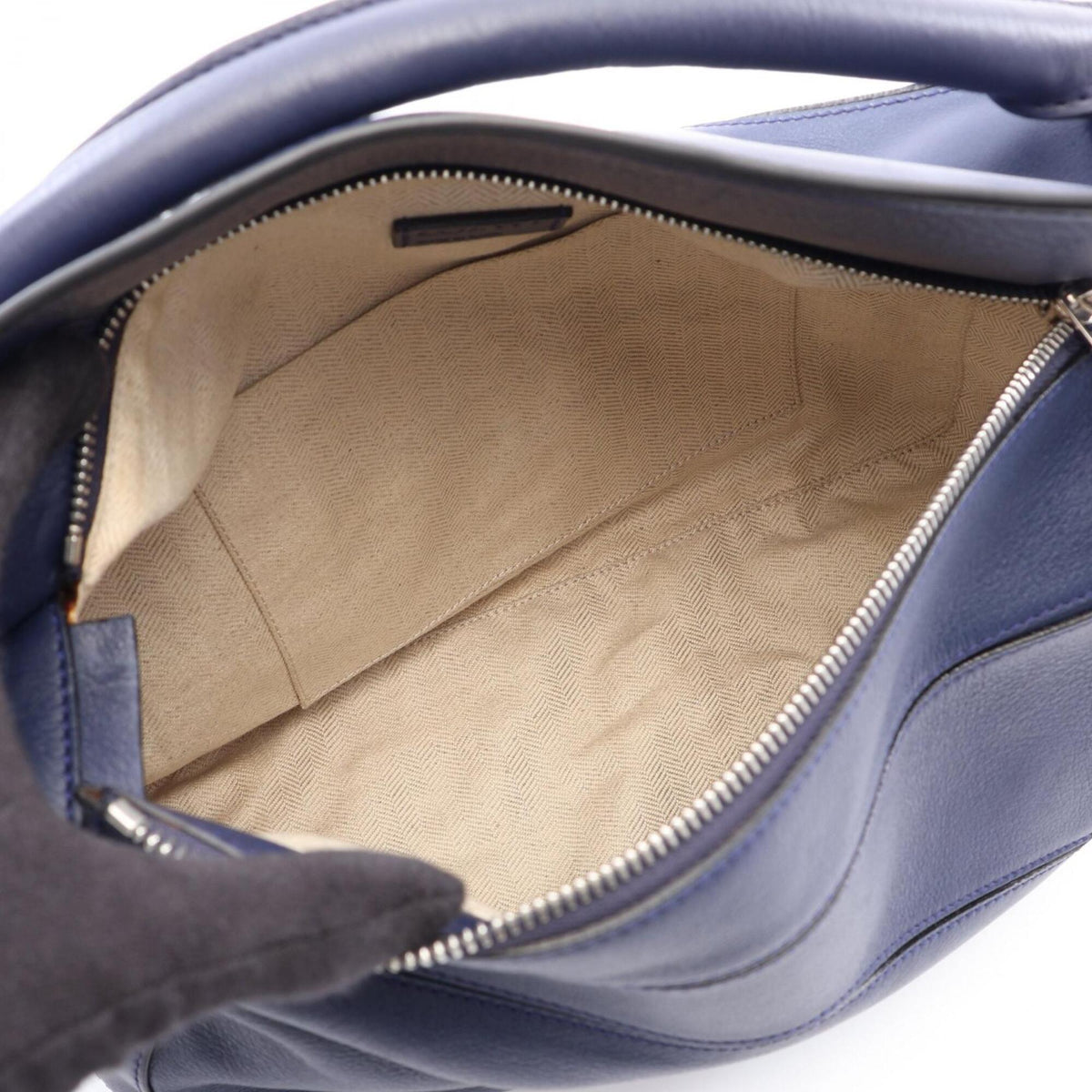 Loewe Navy Leather Handbag (Pre-Owned)