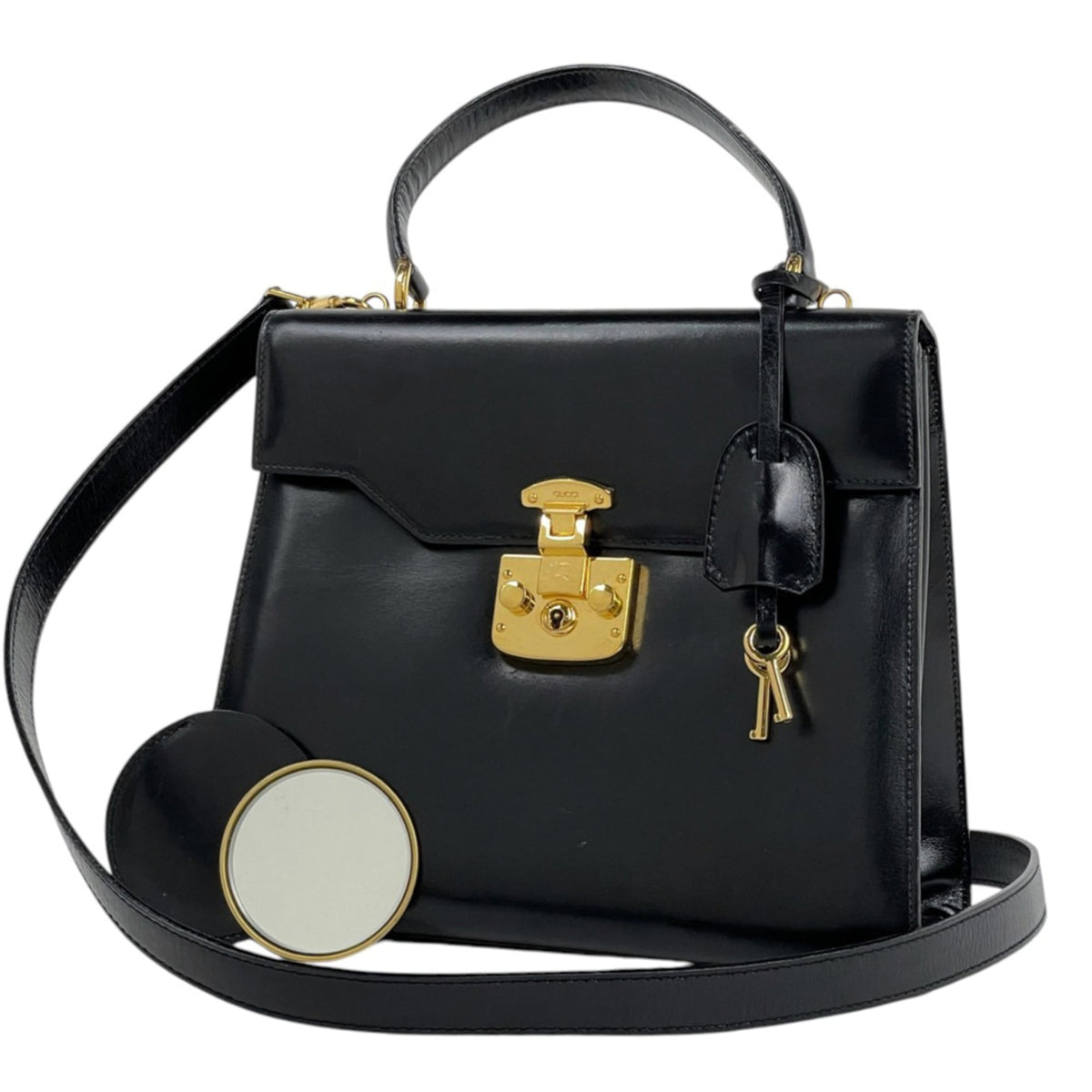 Gucci Black Leather Handbag (Pre-Owned)