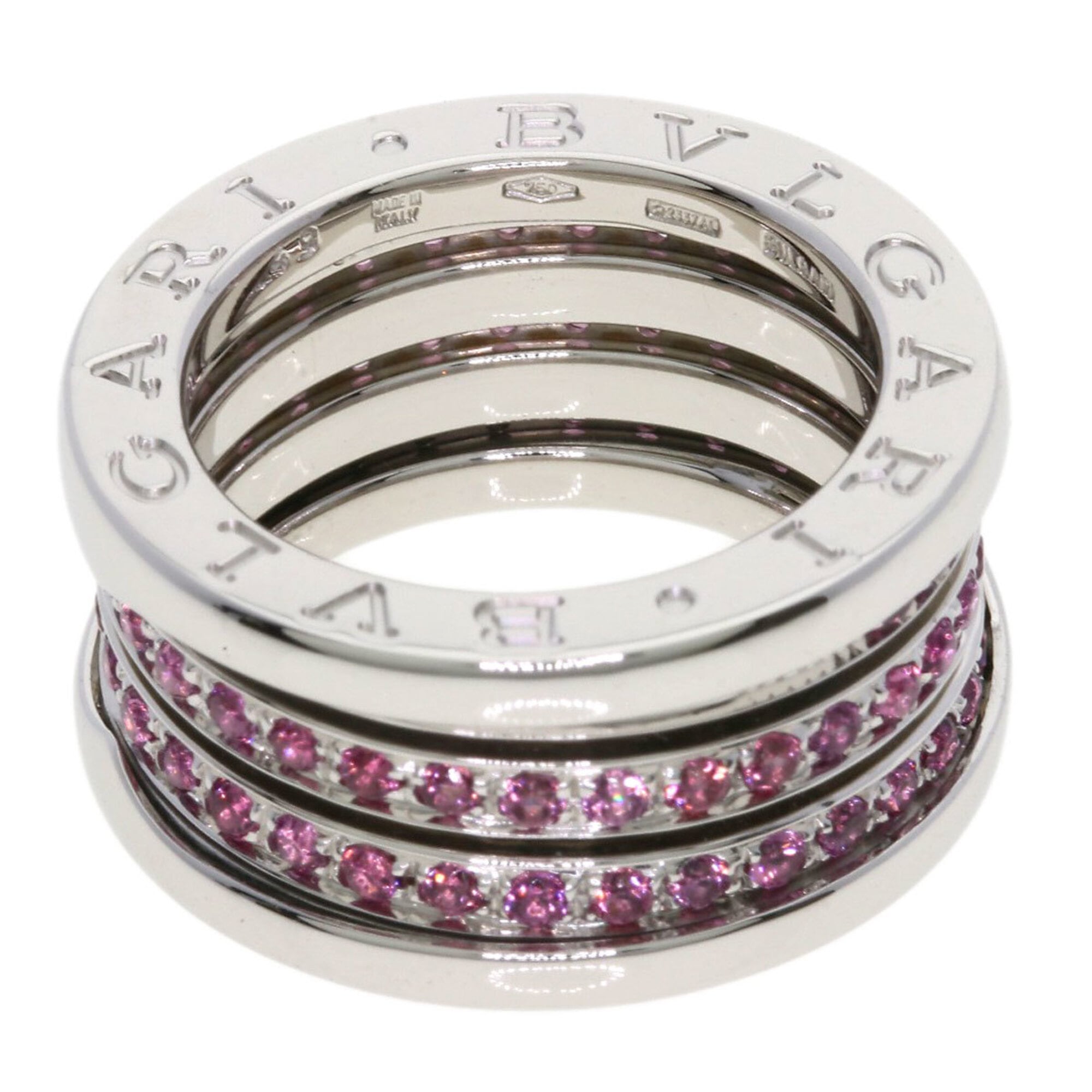 Bvlgari Silver White Gold (18K) Band Ring (Pre-Owned)