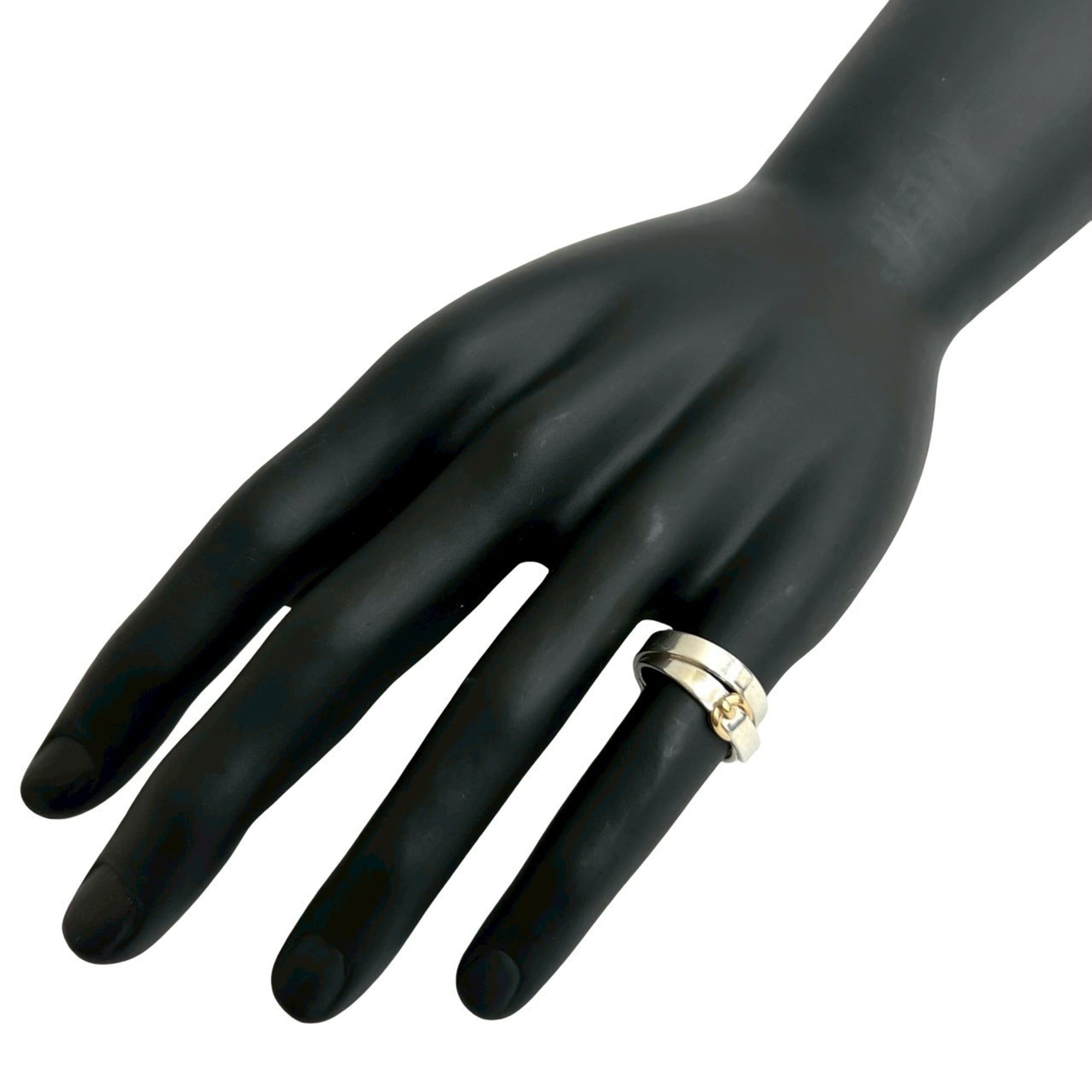 Hermes Gold Silver Gold (18K) Silver 925 Band Ring (Pre-Owned)