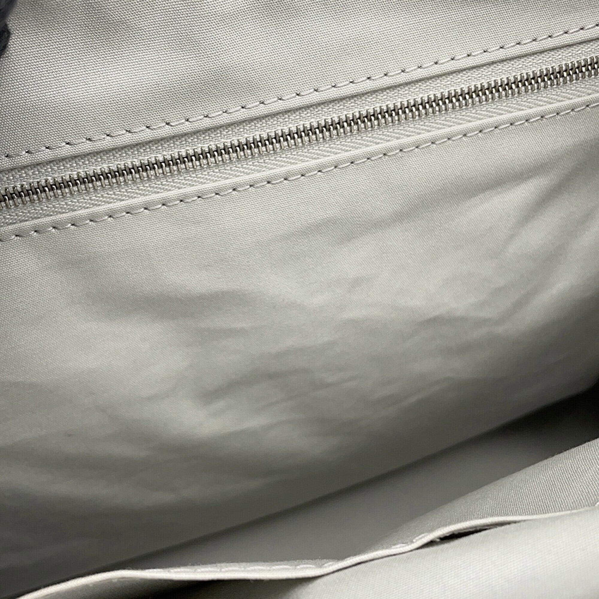 Louis Vuitton Silver Nylon Handbag Shoulder Bag Tote Bag (Pre-Owned)