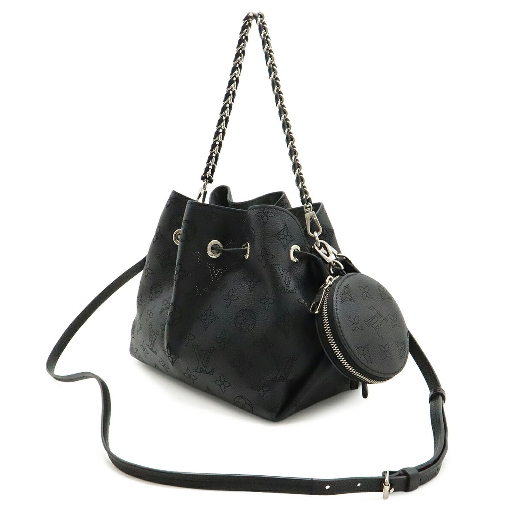 Louis Vuitton Mahina Black Noir Mahina Leather Handbag Shoulder Bag (Pre-Owned)