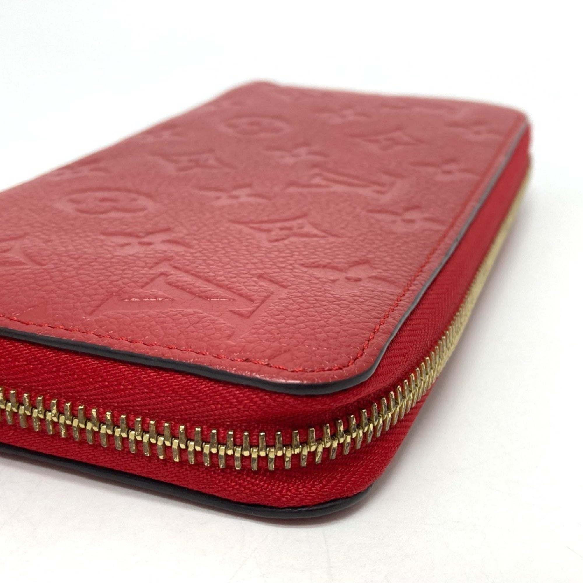 Louis Vuitton Monogram Empreinte Cerise Red Color Monogram Empreinte Long Wallet (Bi-Fold) (Pre-Owned)