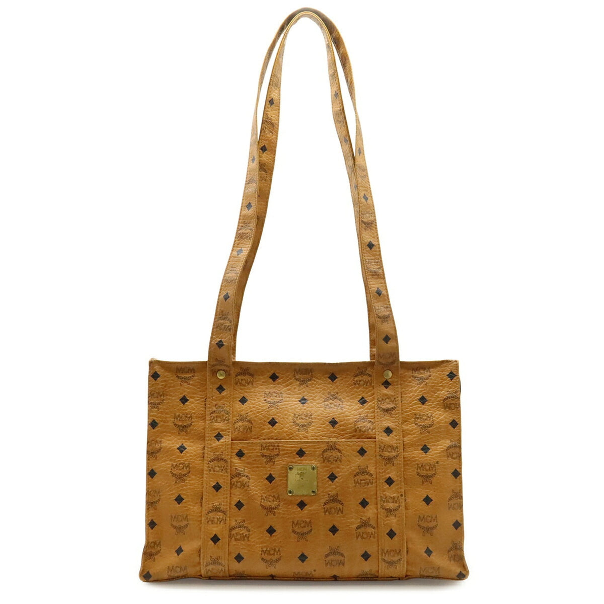 Mcm Brown Coated Canvas Shoulder Bag Tote Bag (Pre-Owned)