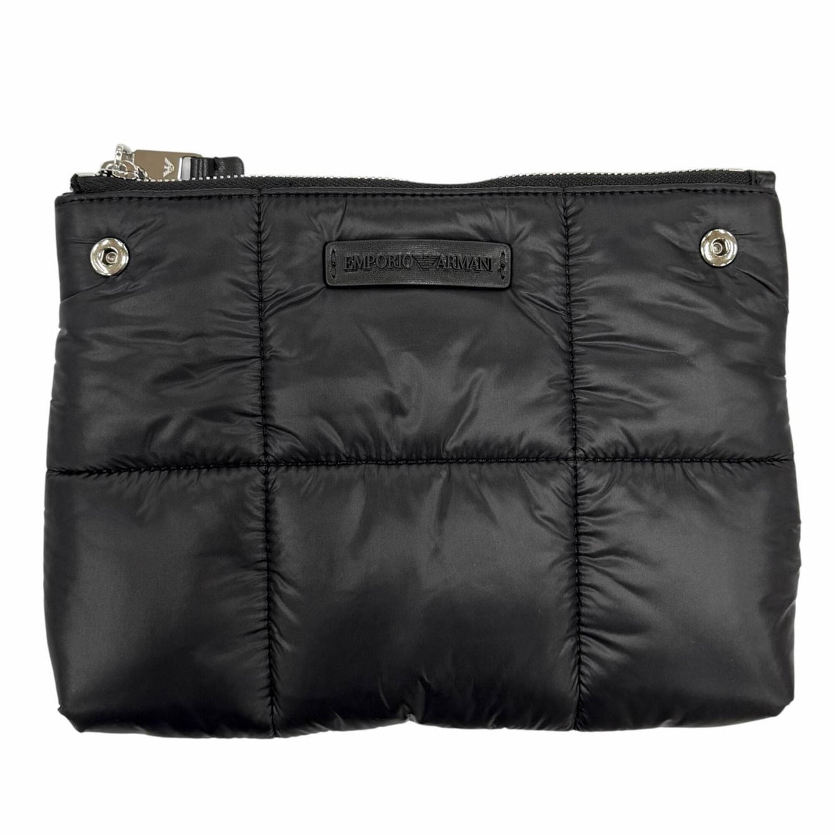Emporio Armani Black Leather Pouch Tote Bag (Pre-Owned)
