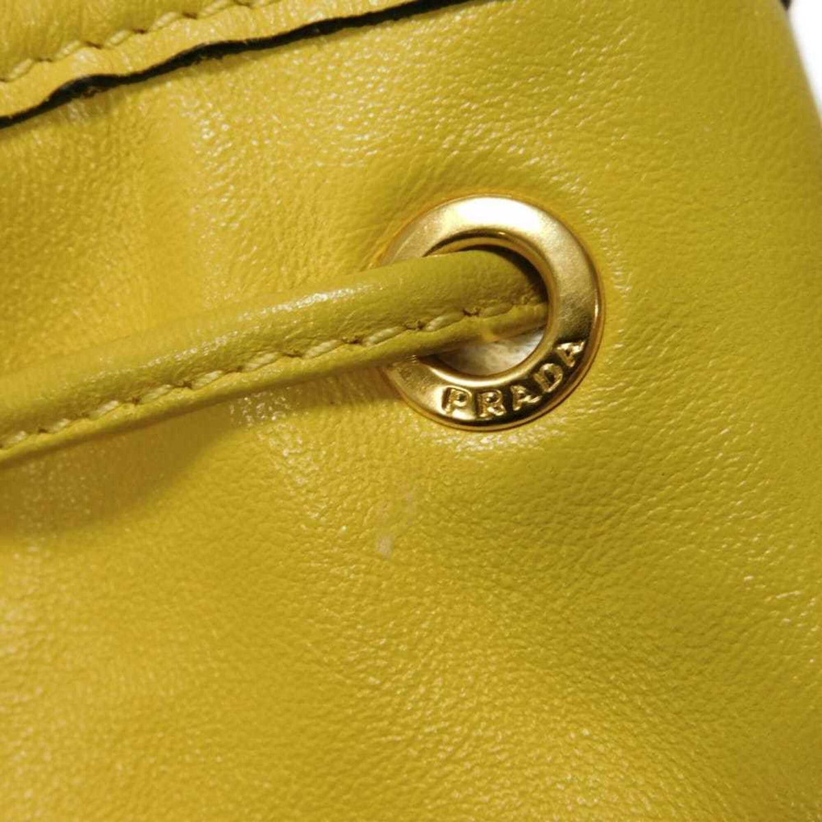 Prada Yellow Leather Handbag (Pre-Owned)