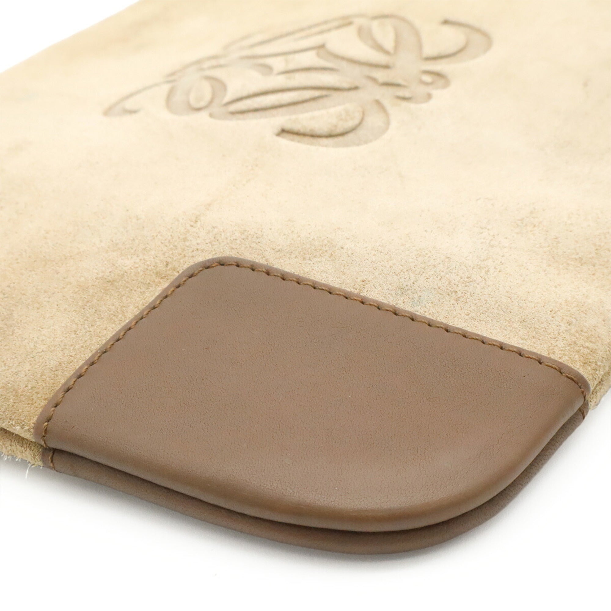 Loewe Beige Brown Suede Leather Shoulder Bag (Pre-Owned)