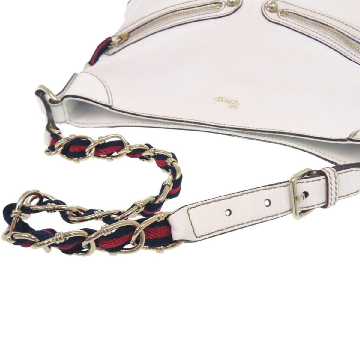 Gucci White Leather Shoulder Bag (Pre-Owned)