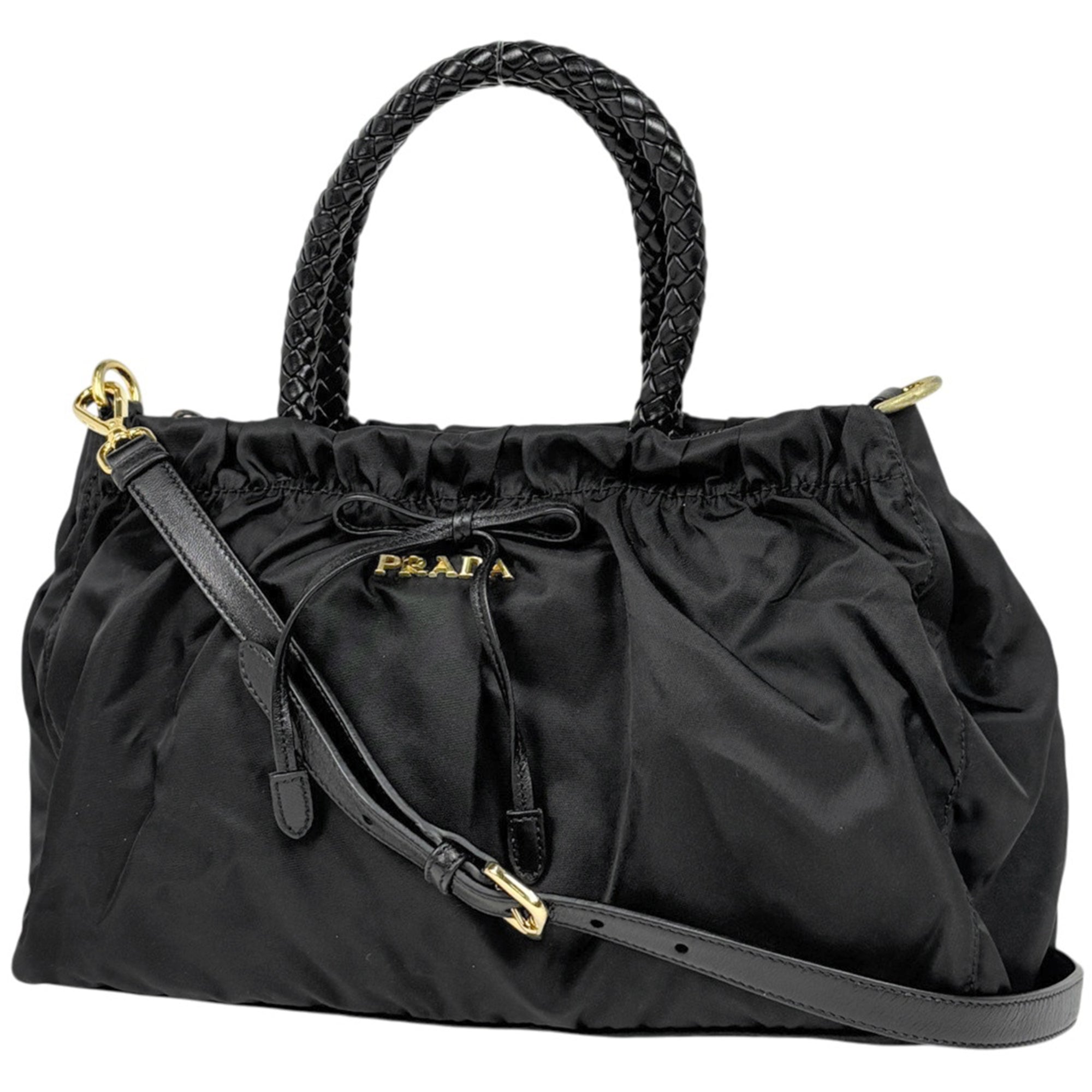 Prada Black Bow Handbag (Pre-Owned)