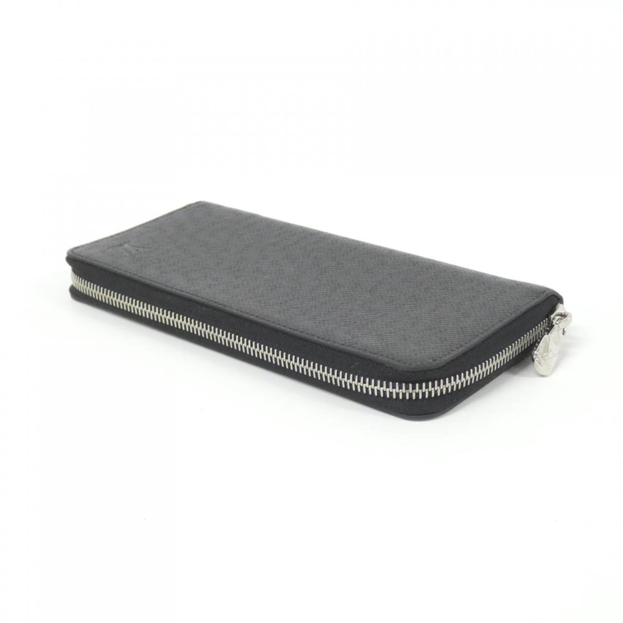 Louis Vuitton Black Leather Long Wallet (Bi-Fold) (Pre-Owned)