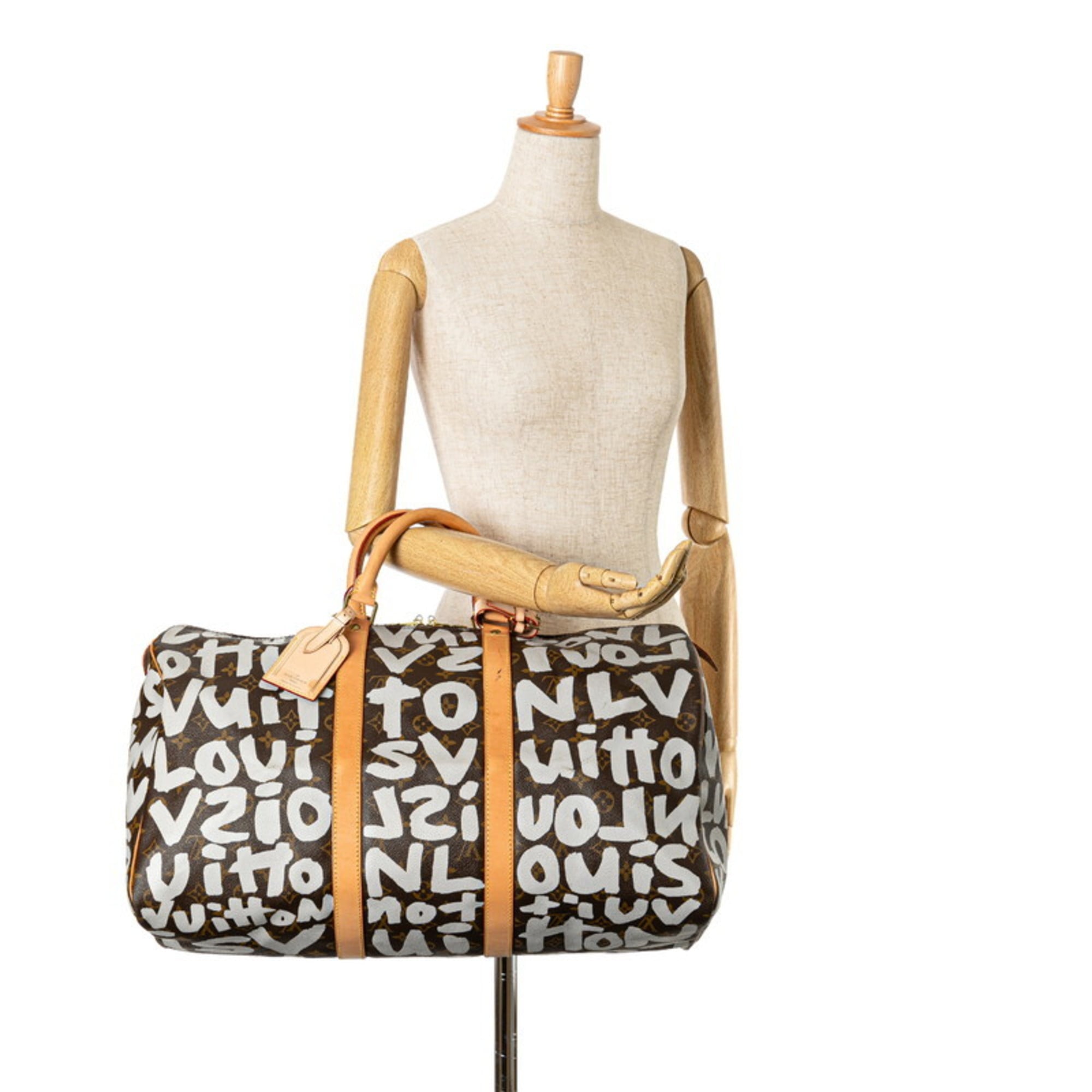 Louis Vuitton Argent Brown Pvc Leather Boston Bag (Pre-Owned)
