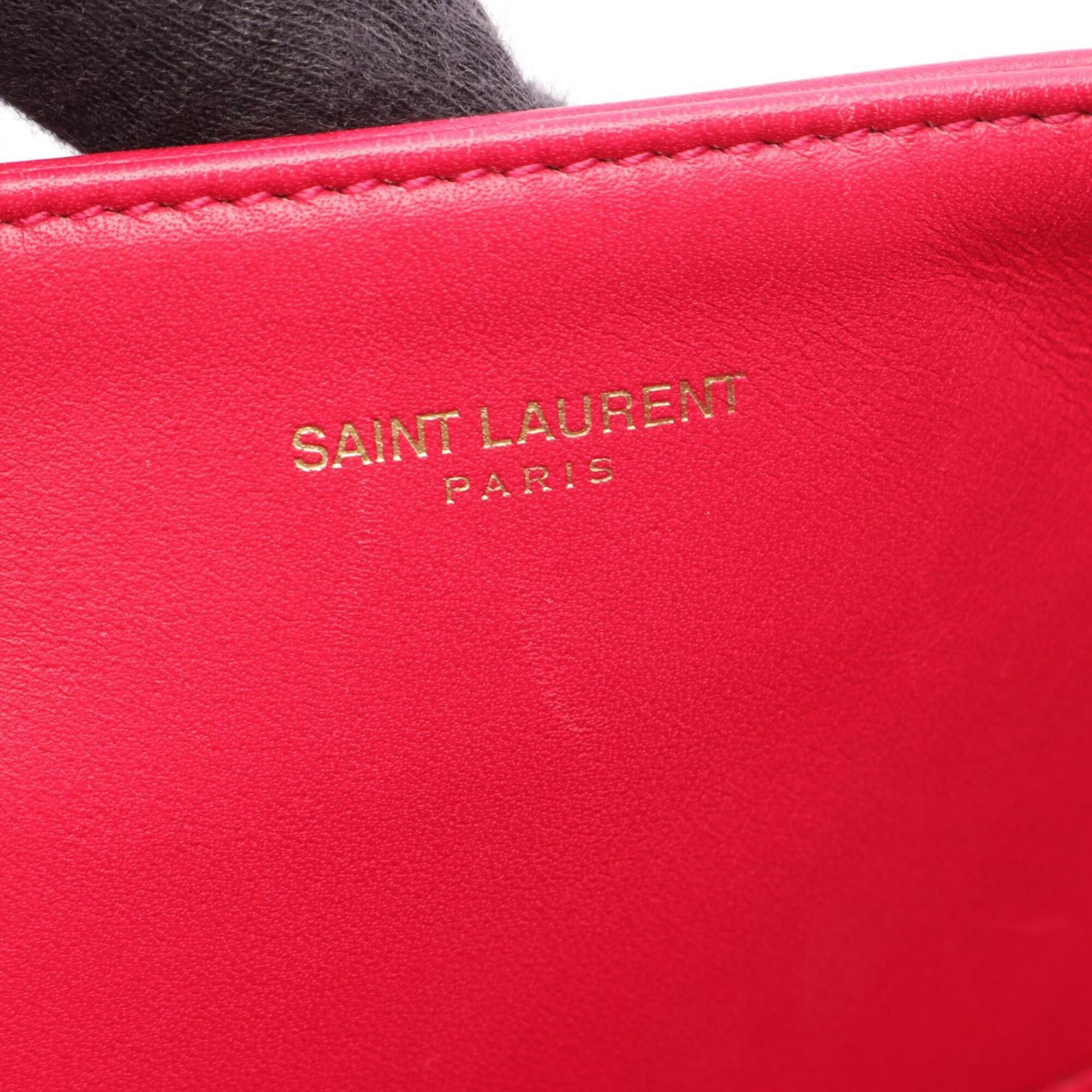 Yves Saint Laurent Pink Leather Handbag Tote Bag (Pre-Owned)