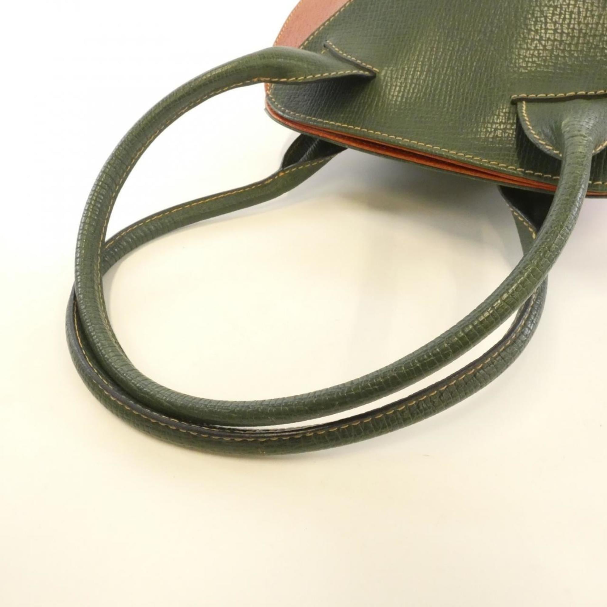 Loewe Brown Green Leather Shoulder Bag (Pre-Owned)