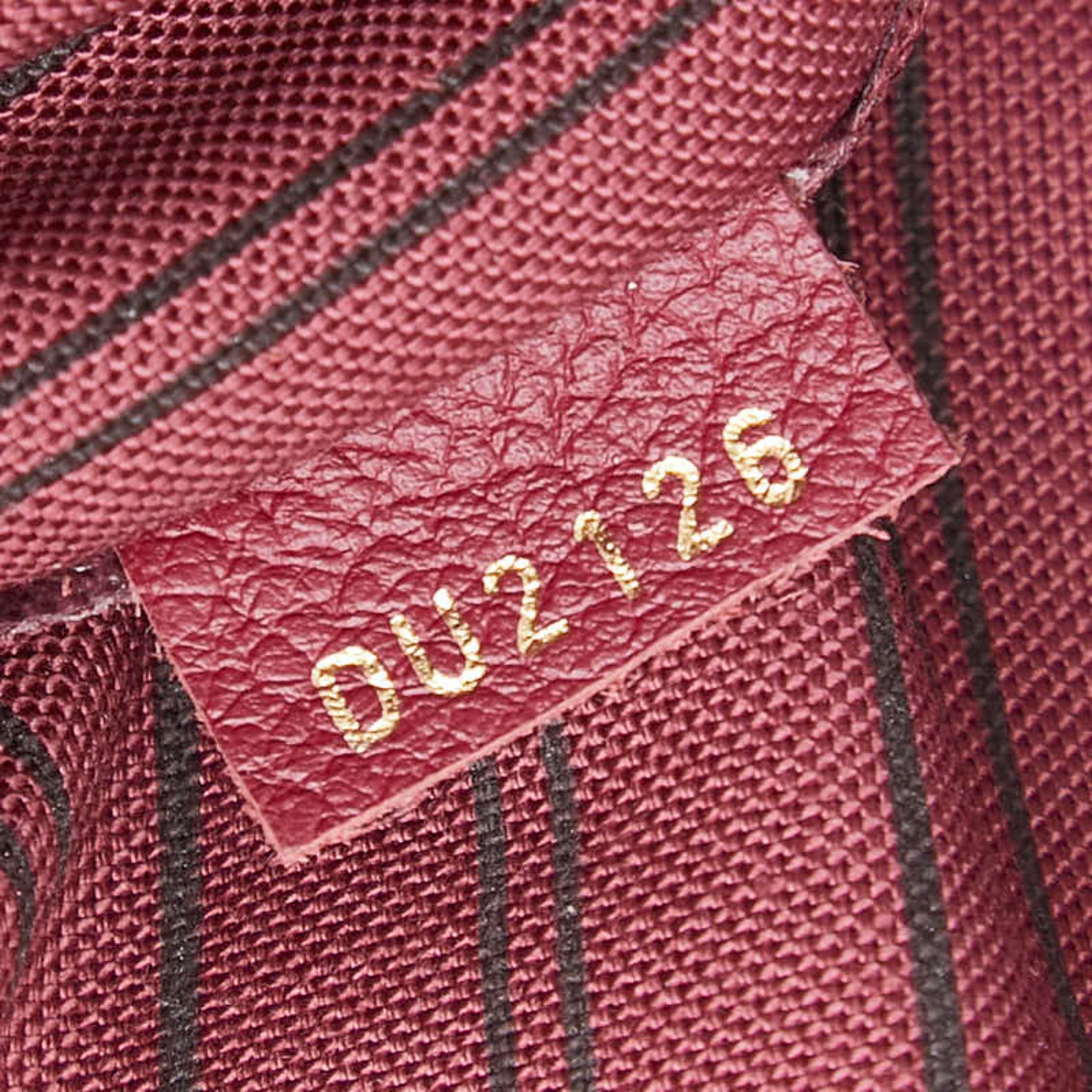Louis Vuitton Raisin Red Color Wine Leather Handbag (Pre-Owned)